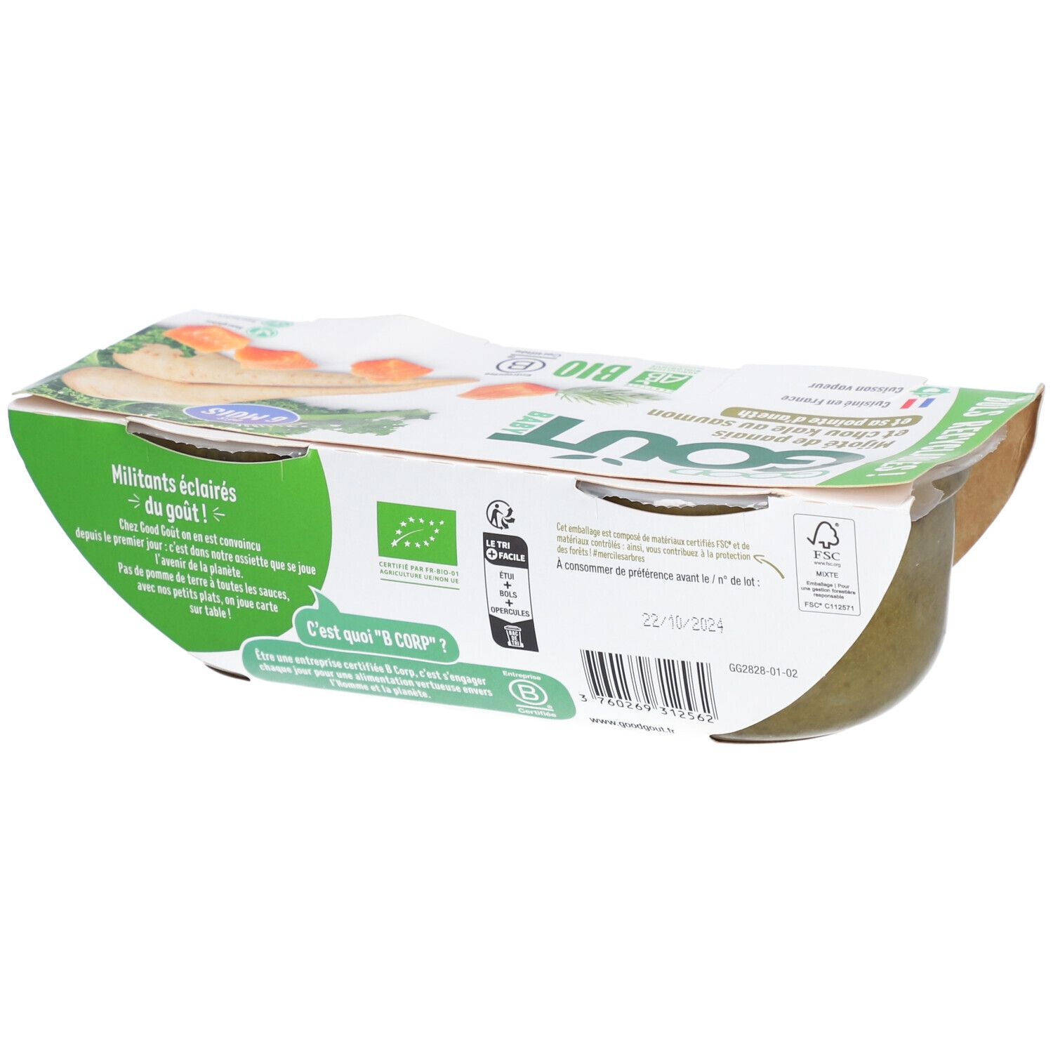 Good Goût Geschmorte Pastinaken Grünkohl und Lachs
