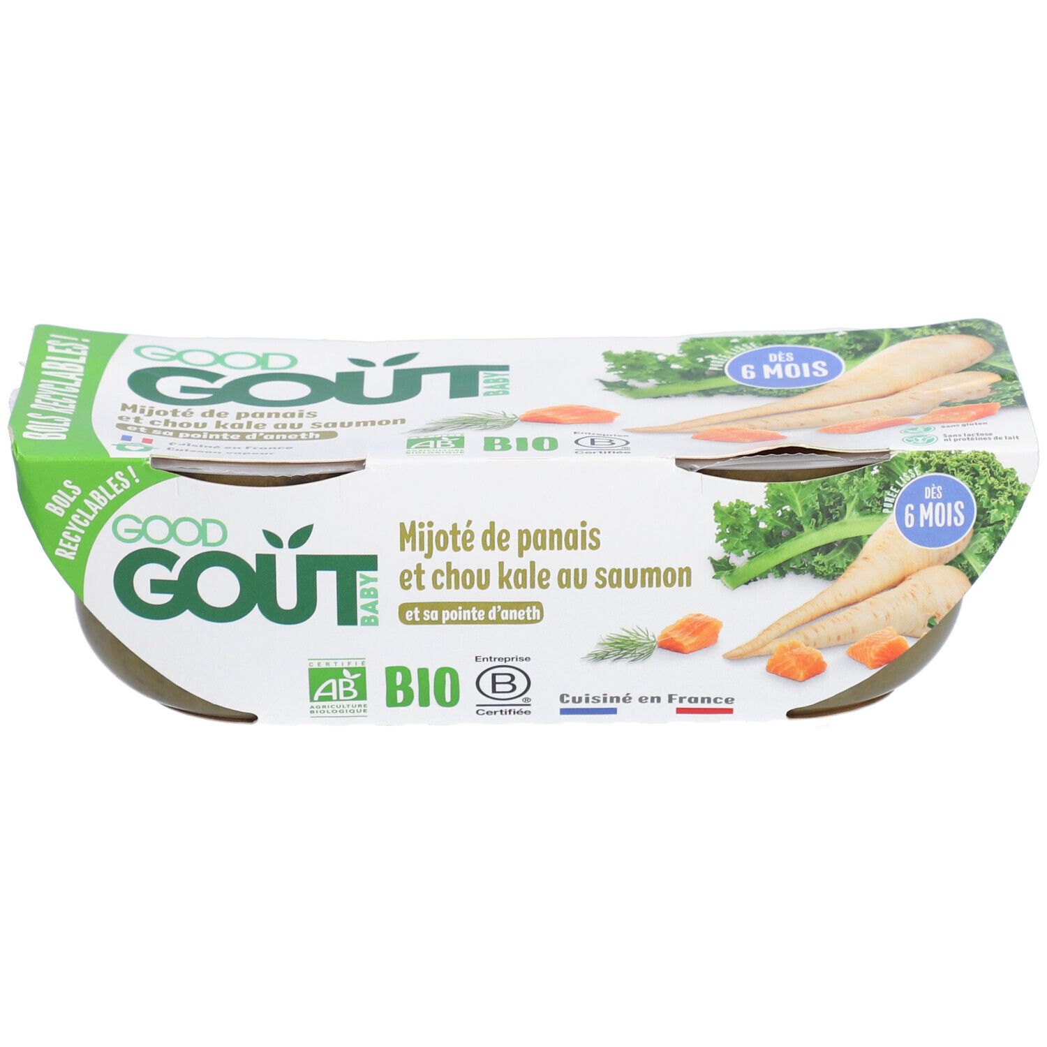 Good Goût Geschmorte Pastinaken Grünkohl und Lachs