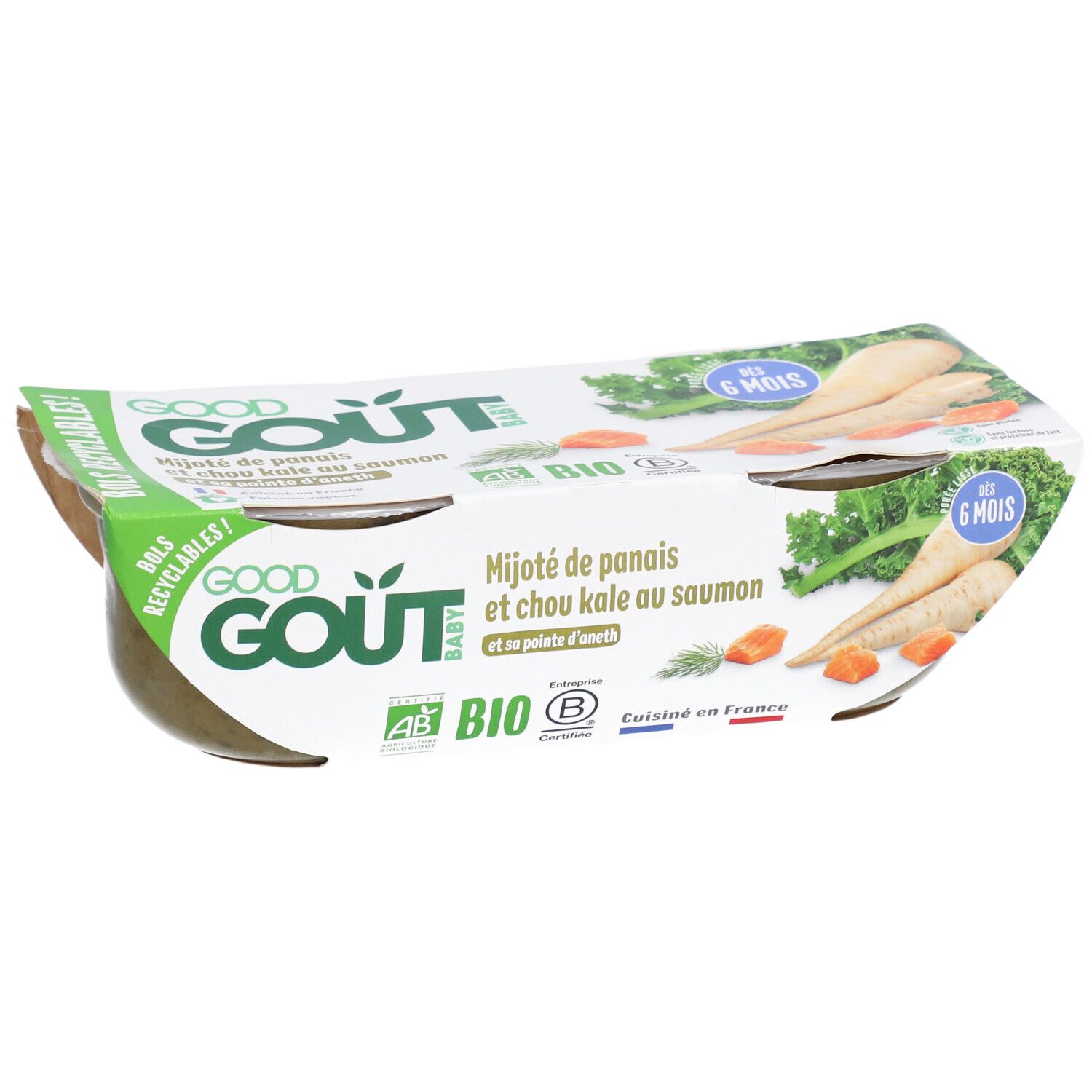 Good Goût Geschmorte Pastinaken Grünkohl und Lachs