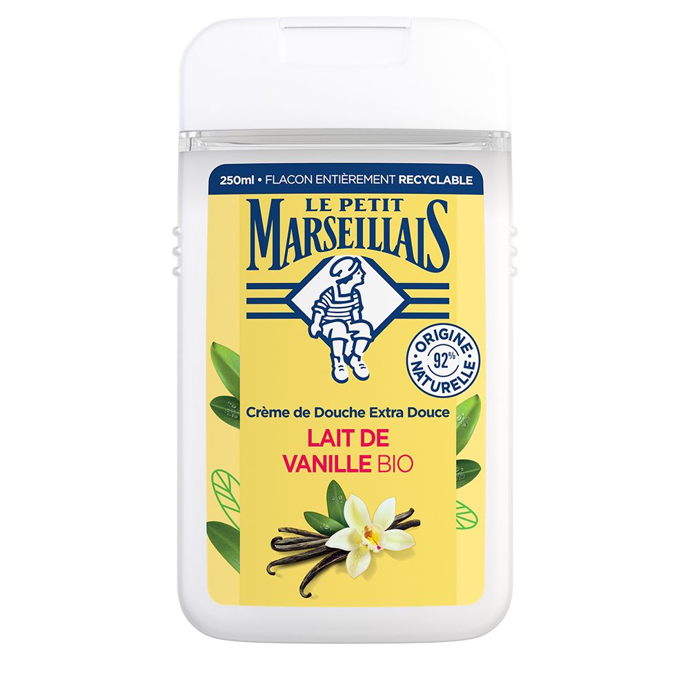 Le Petit Marseillais Douche & Bain Crème Extra Doux, Lait de Vanille, 250 ml