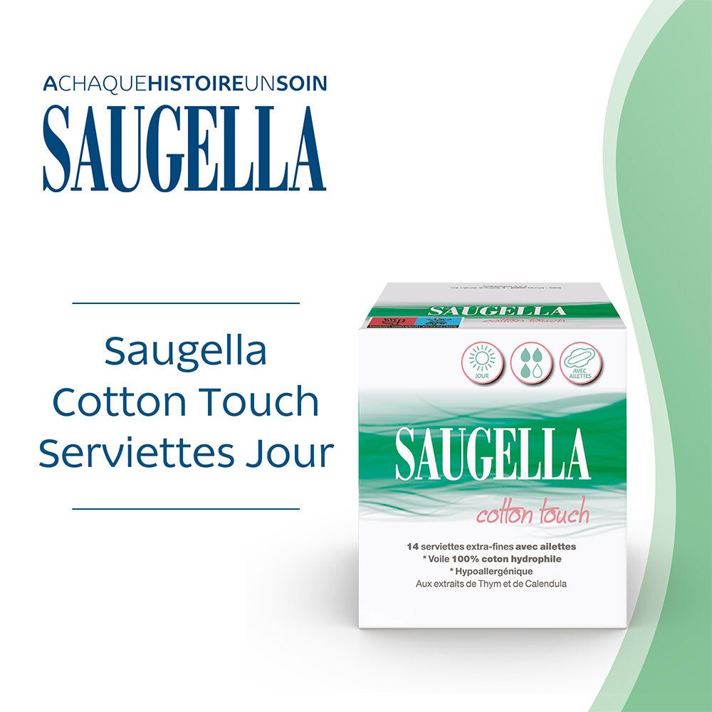 SAUGELLA Cotton Touch Damenbinden Tag