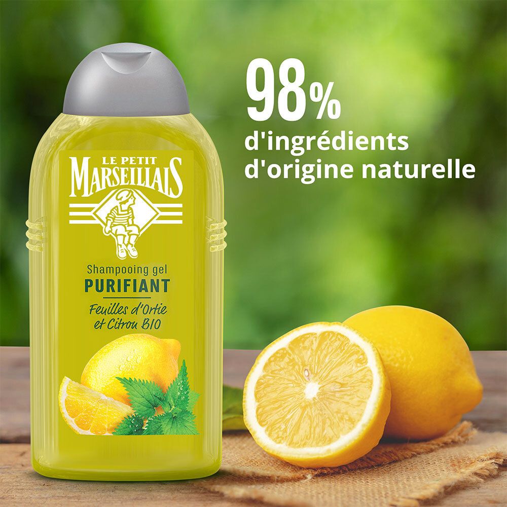 Le Petit Marseillais Shampooing Purifiant - Feuille d'Ortie et Citron Bio