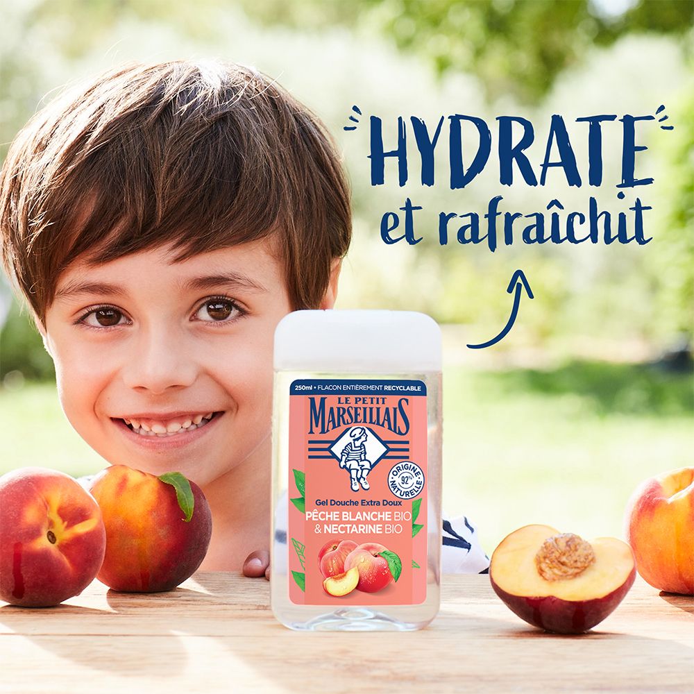 Le Petit Marseillais Duschgel & Bad Extra Sanft Bio Weißer Pfirsich und Nektarine Bio