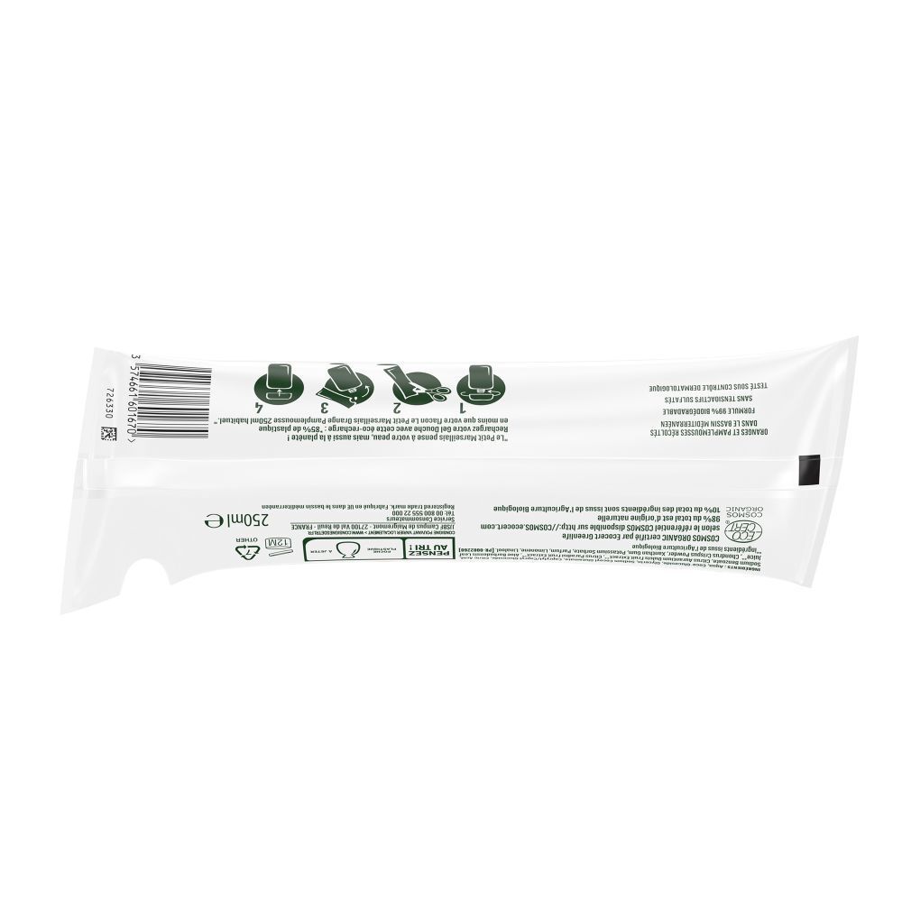 Le Petit Marseillais Berlingot Recharge Gel Douche Bio Energisant - Orange Pamplemousse