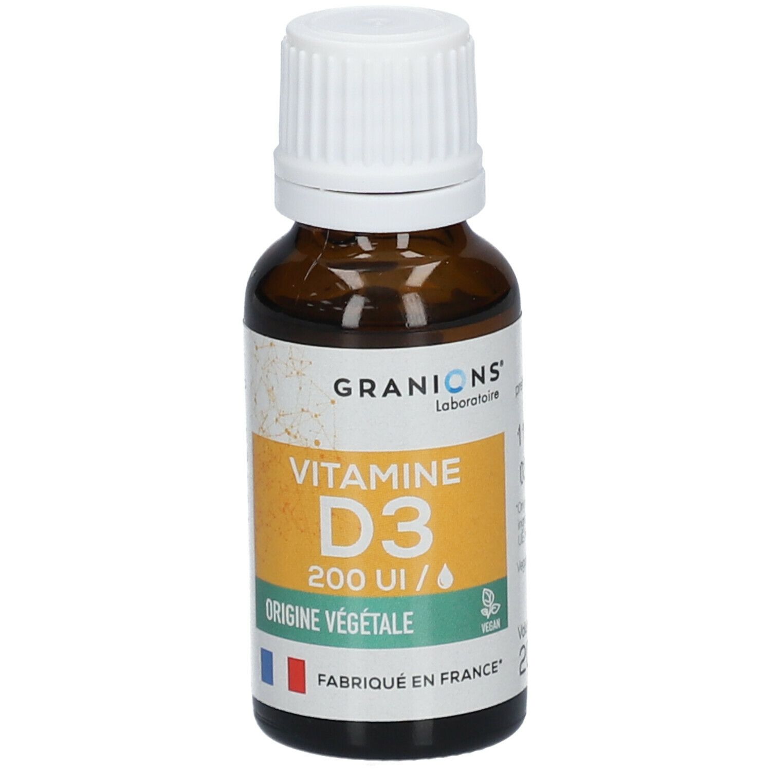 Laboratoire des GRANIONS® Pflanzliches Vitamin D3 200 IE - Tropfen