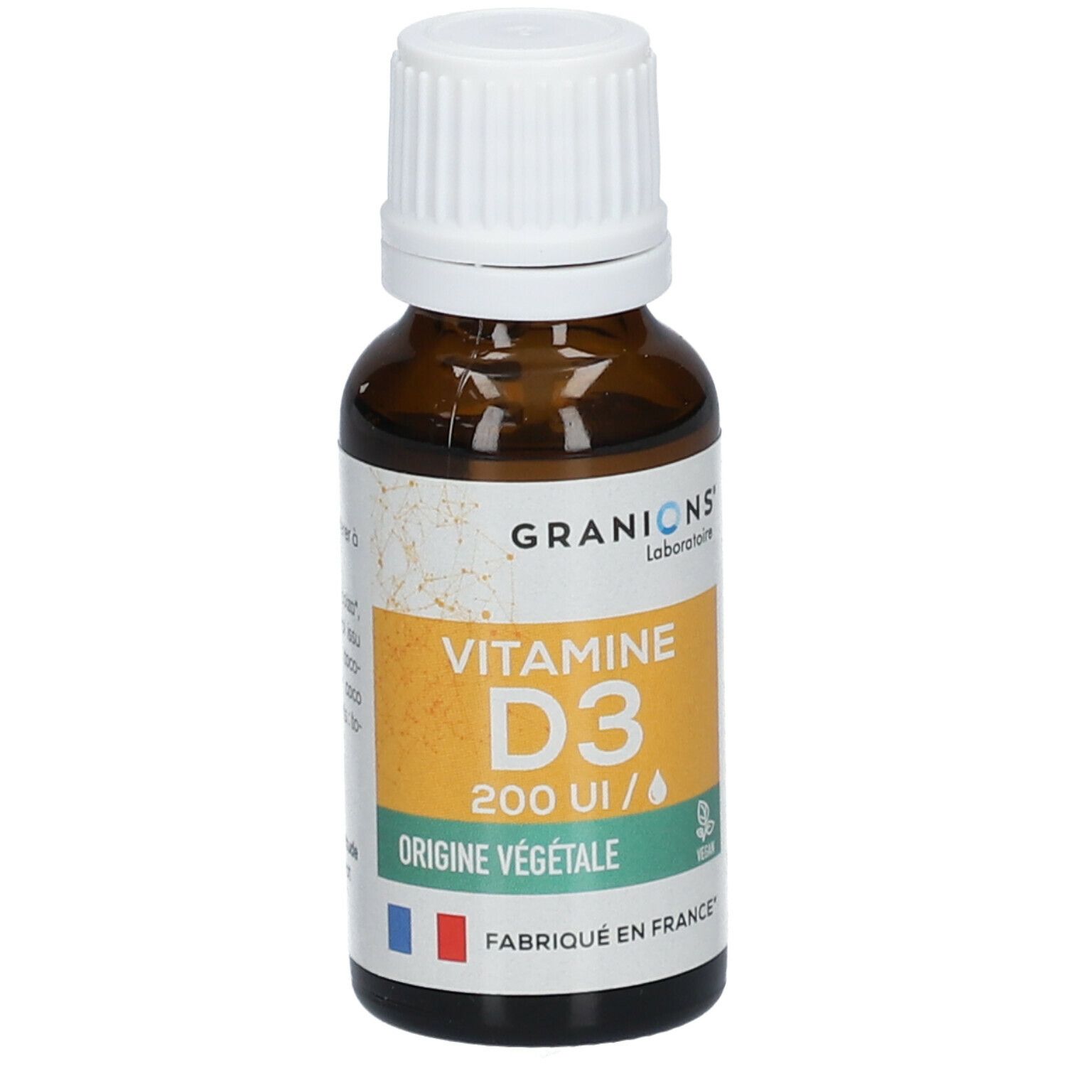 Laboratoire des GRANIONS® Pflanzliches Vitamin D3 200 IE - Tropfen
