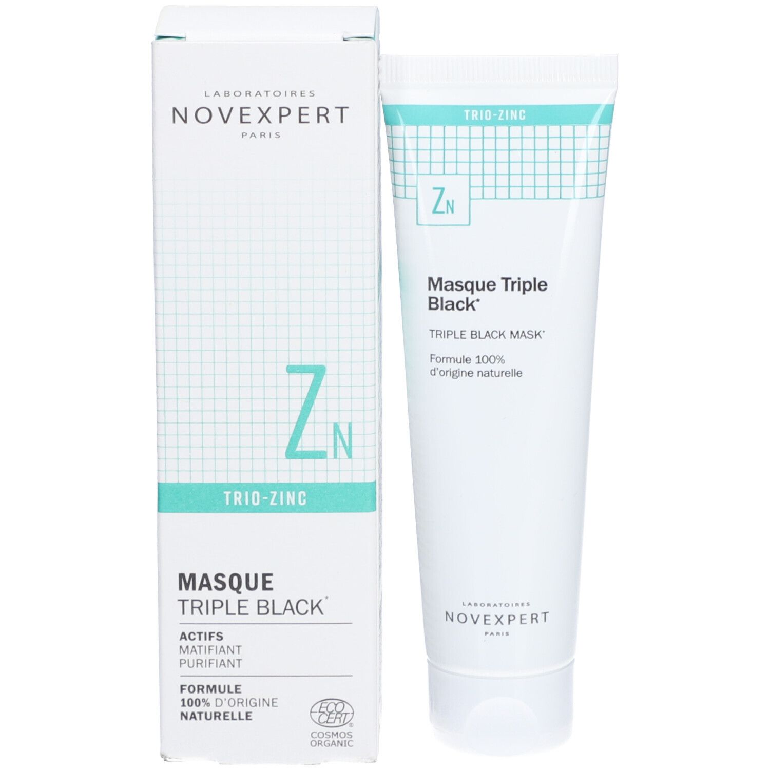 Novexpert Trio-Zink-Maske Dreifach schwarz