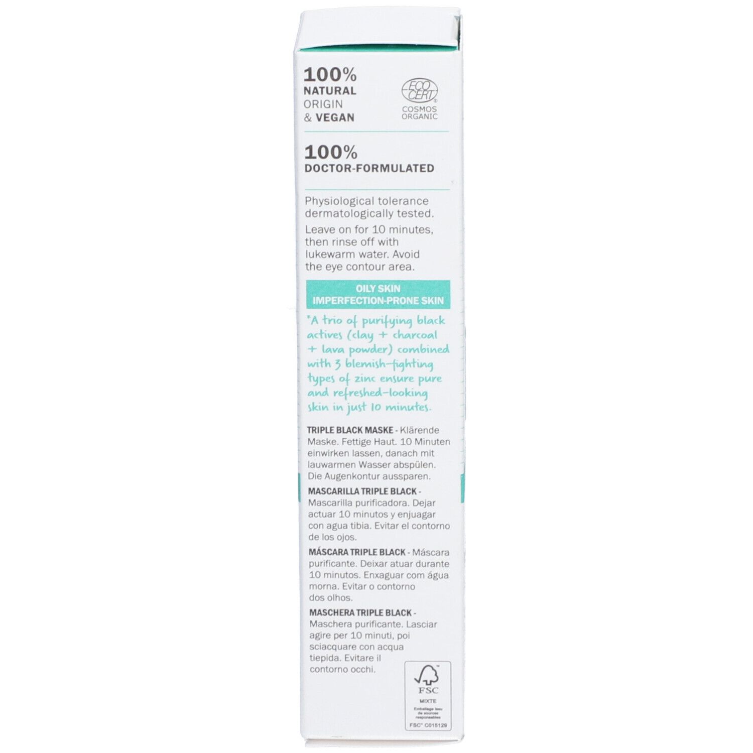 Novexpert Trio-Zink-Maske Dreifach schwarz