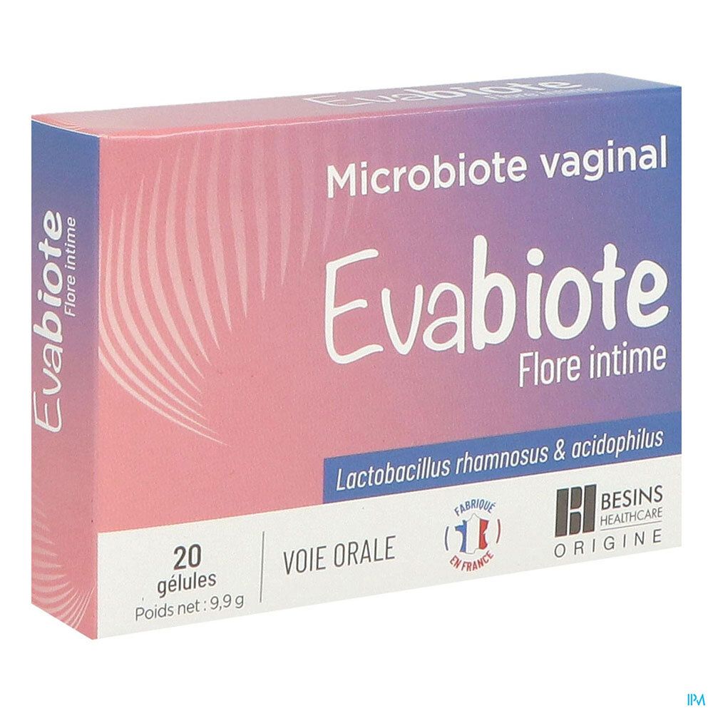 EVABIOTE FLORE INTIME - Gélule, complément alimentaire pour la flore intime.  - bt 20