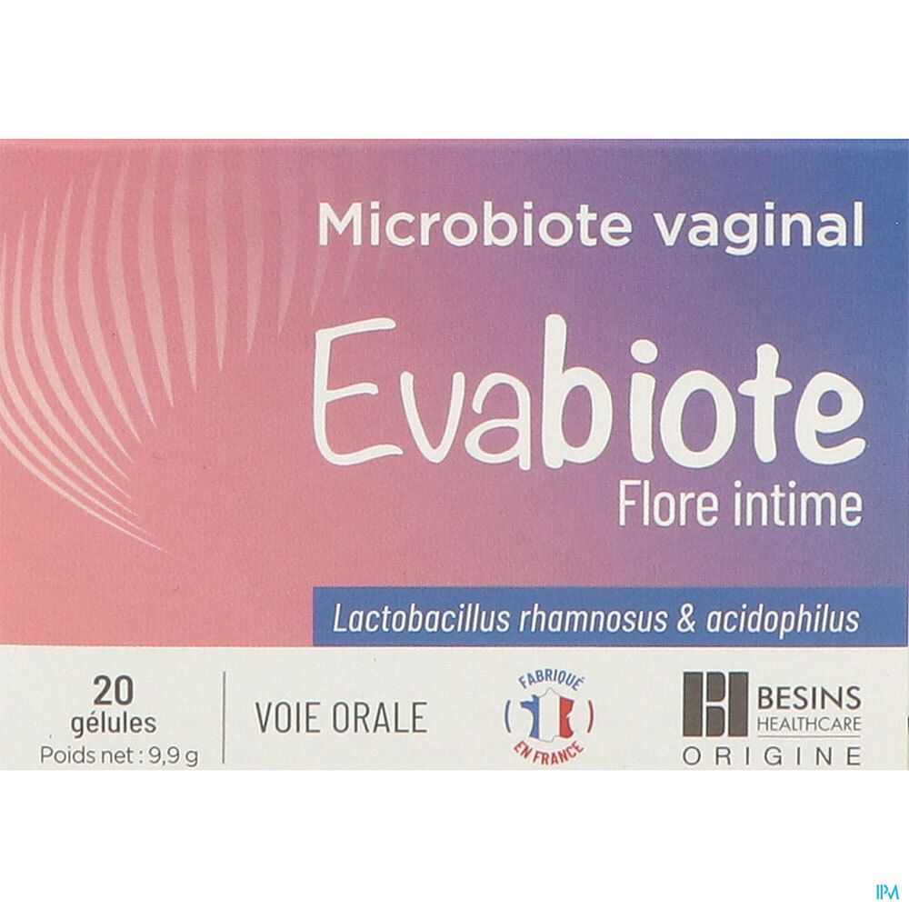 EVABIOTE FLORE INTIME - Gélule, complément alimentaire pour la flore intime.  - bt 20
