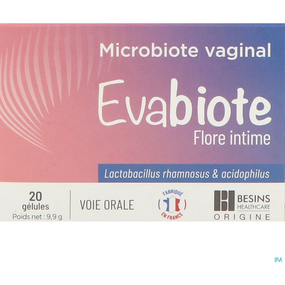EVABIOTE FLORE INTIME - Gélule, complément alimentaire pour la flore intime.  - bt 20
