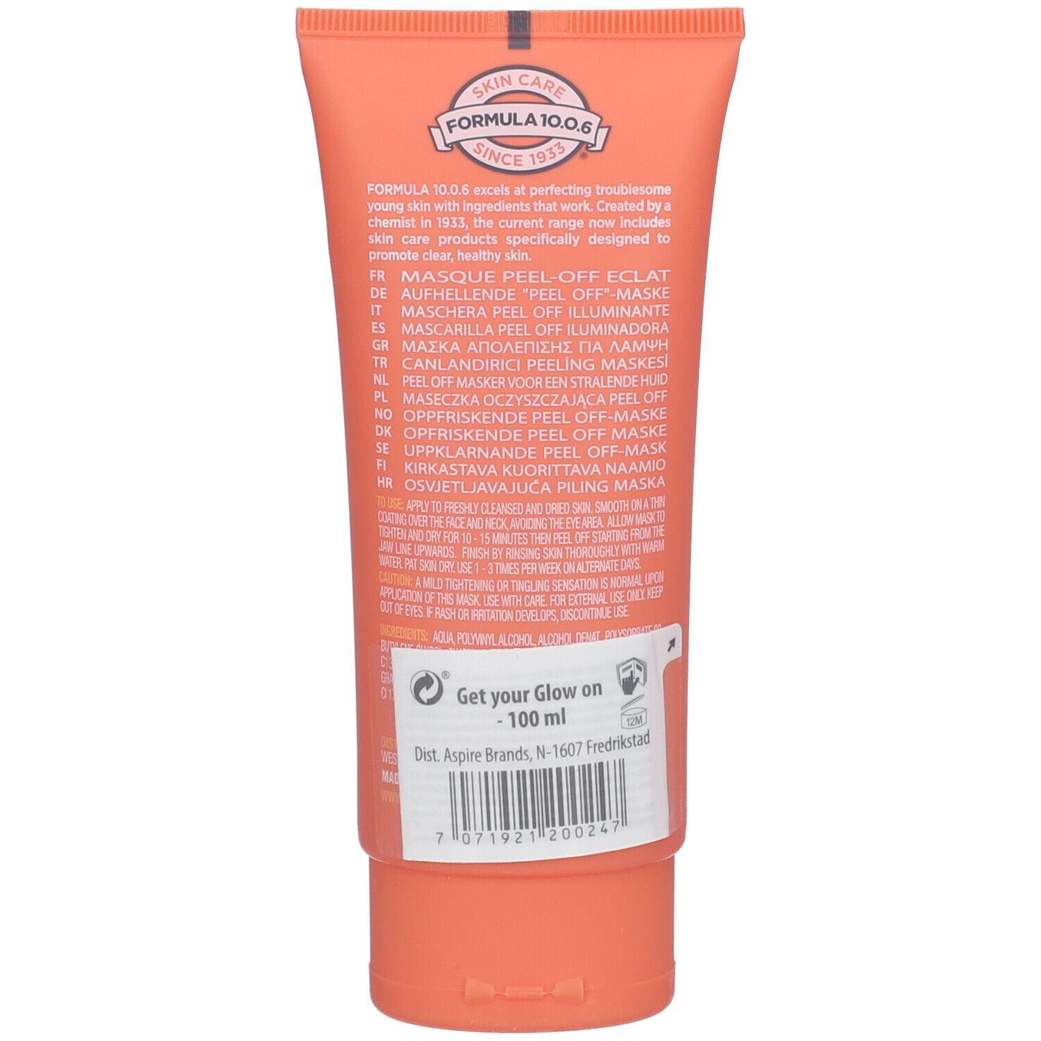 FORMULA 10.0.6® Get Your Glow On Peel-Off-Maske — product photo