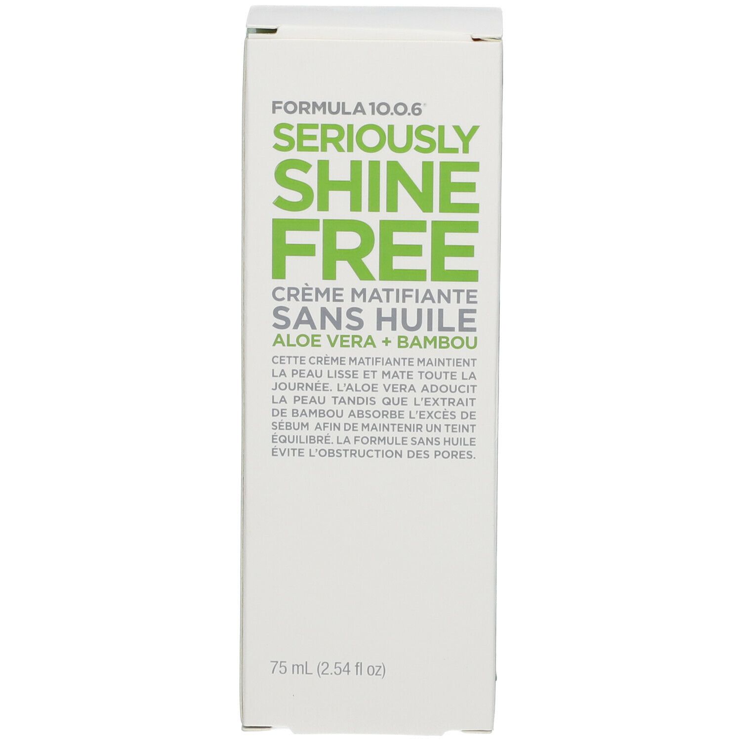 FORMULA 10.0.6® Seriously Shine Free Ölfreie mattierende Feuchtigkeitscreme