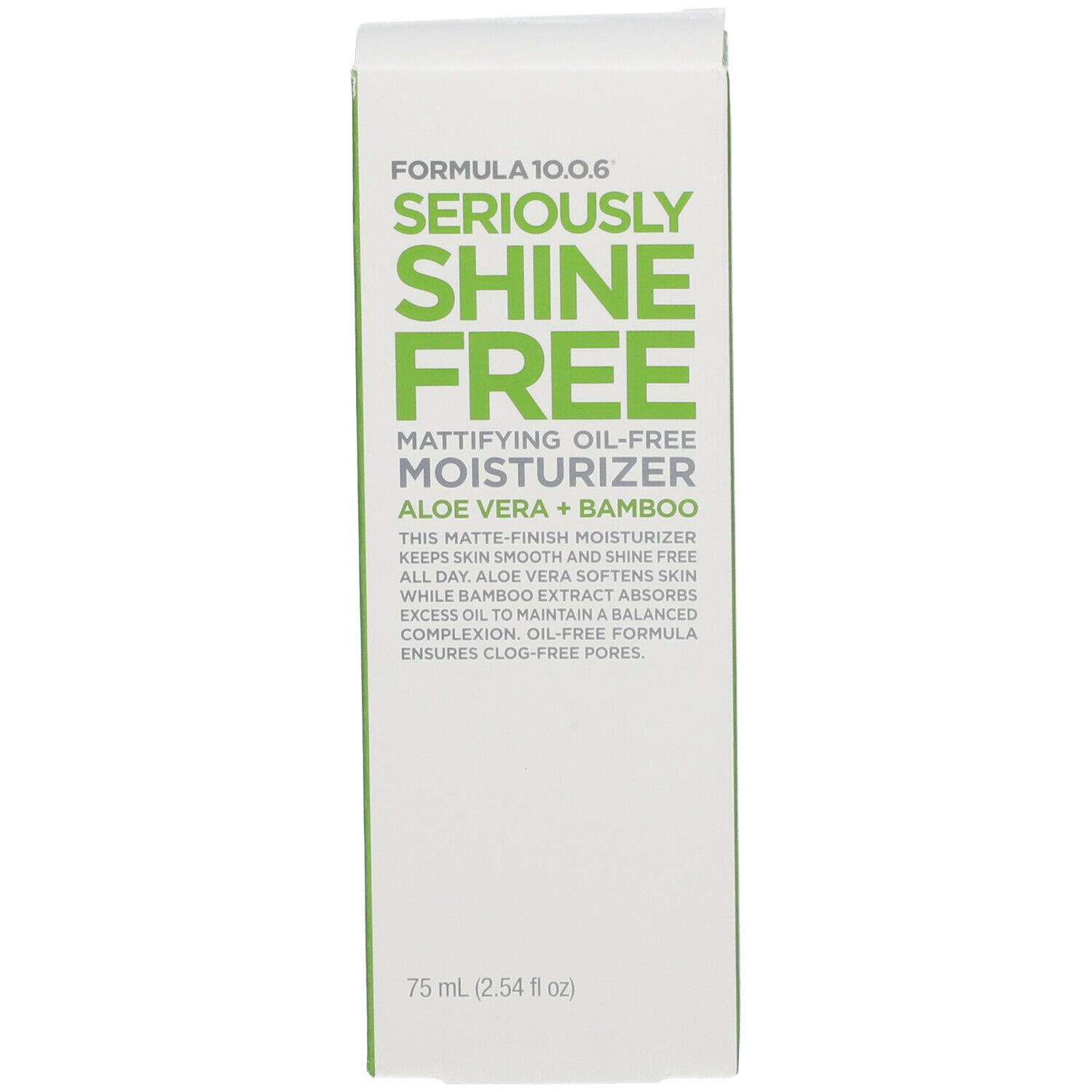 FORMULA 10.0.6® Seriously Shine Free Ölfreie mattierende Feuchtigkeitscreme