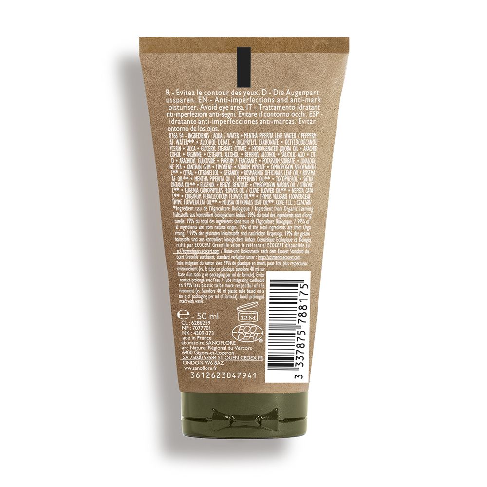 SANOFLORE Magnifica Crème anti-imperfections hydratante certifiée Bio tube éco-responsable 50ml