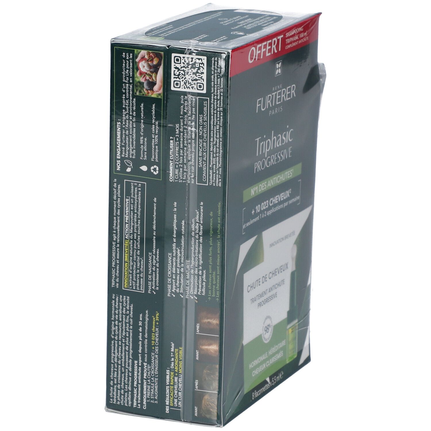 RENE FURTERER TRIPHASIC PROGRESSIVE Behandlung gegen Haarausfall + TRIPHASIC Stimulierendes Shampoo mit ätherischen Ölen