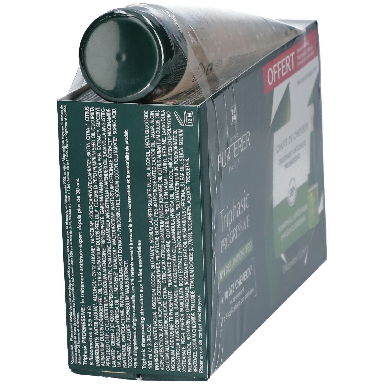 RENE FURTERER TRIPHASIC PROGRESSIVE Behandlung gegen Haarausfall + TRIPHASIC Stimulierendes Shampoo mit ätherischen Ölen