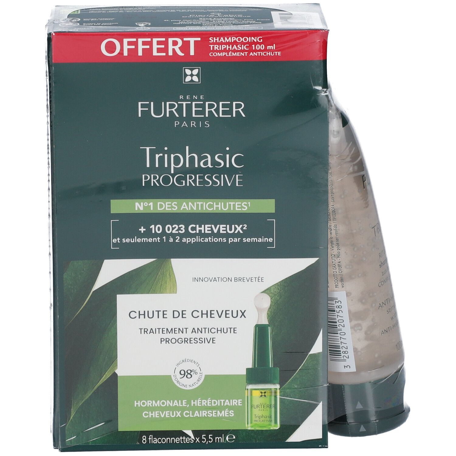RENE FURTERER TRIPHASIC PROGRESSIVE Behandlung gegen Haarausfall + TRIPHASIC Stimulierendes Shampoo mit ätherischen Ölen