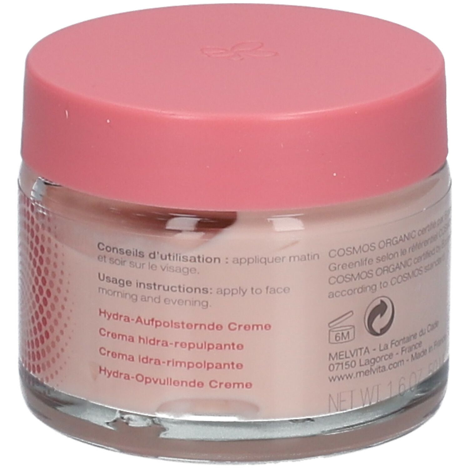 Melvita Crème hydratante repulpante Source de Roses
