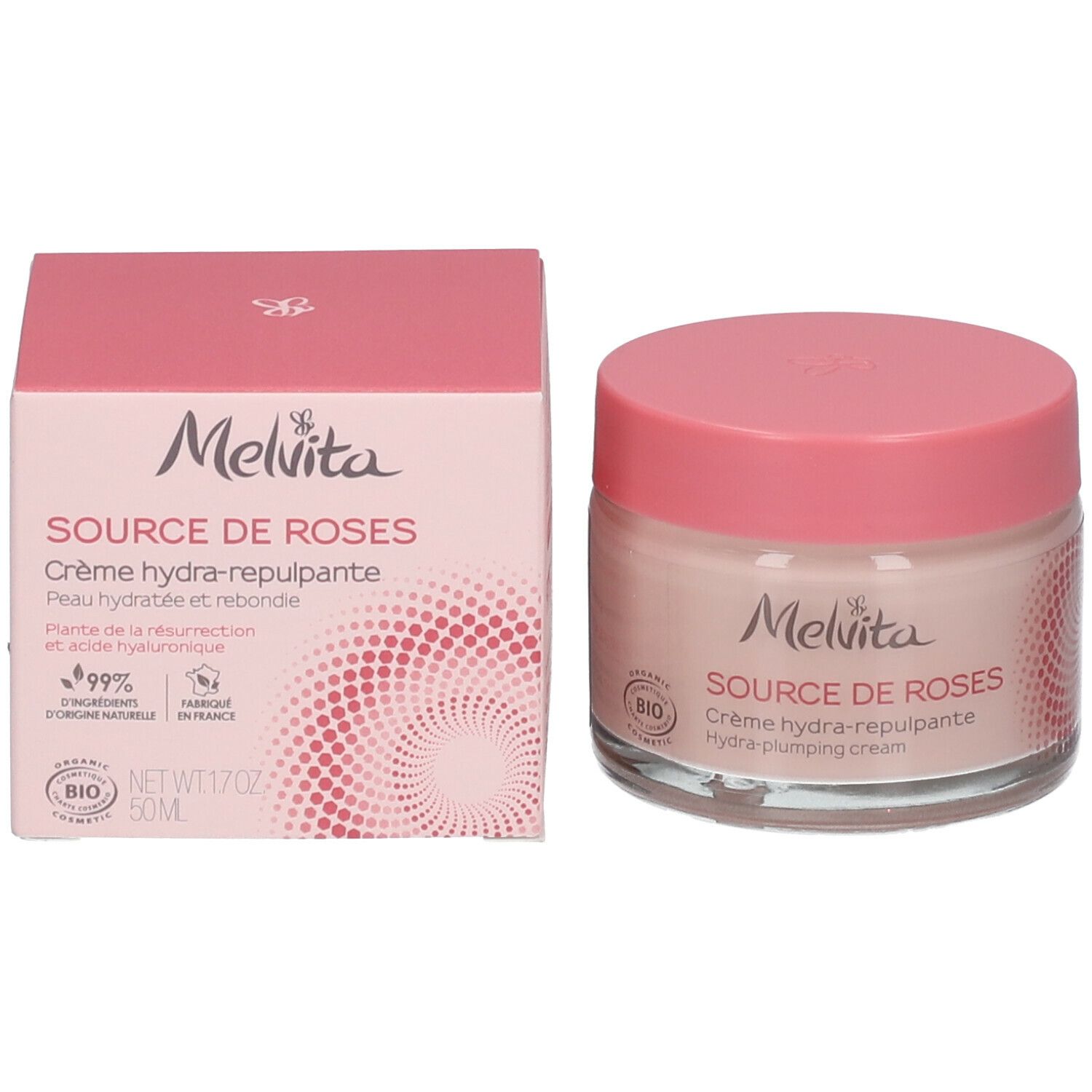 Melvita Crème hydratante repulpante Source de Roses