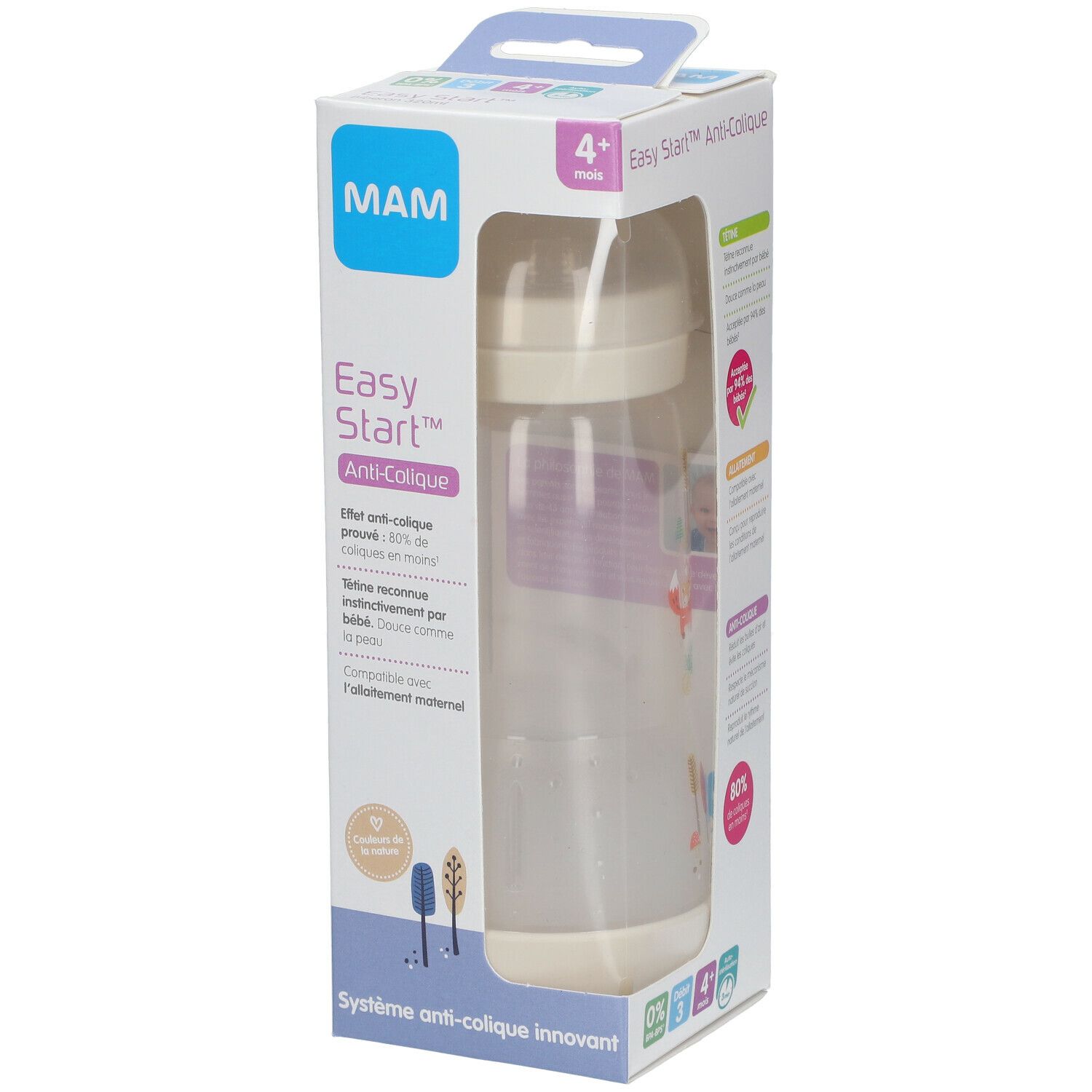 MAM Easy Start™ anti-colique 320 ml 4+ Flow - Biberon