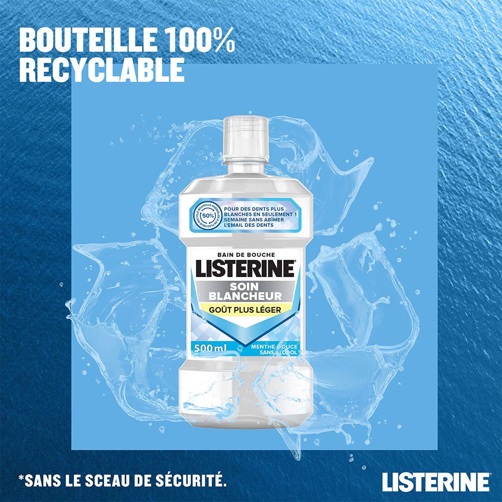 LISTERINE Mundwasser Pflege Weißer Geschmack Leichterer Geschmack