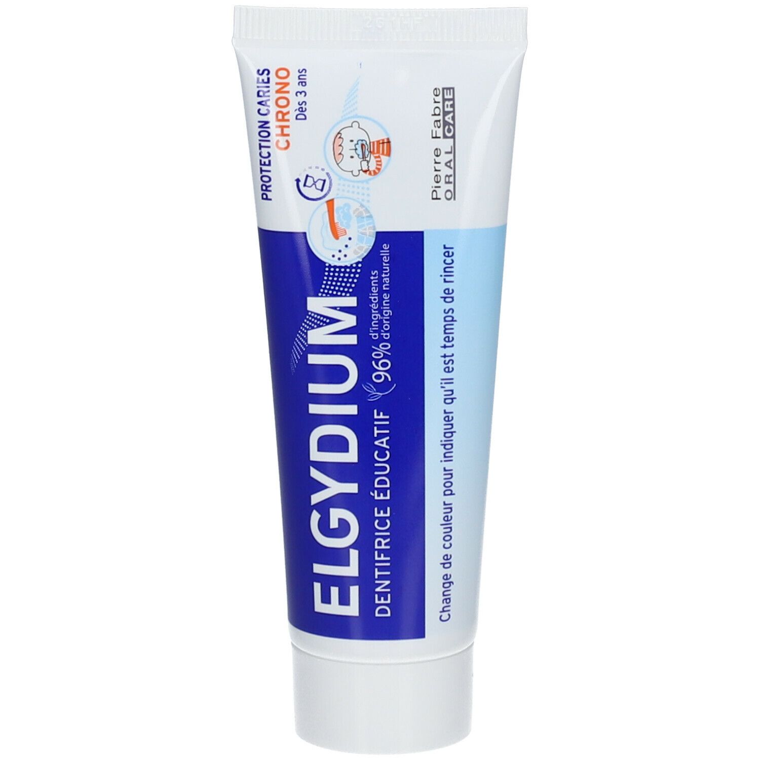 ELGYDIUM DENTIFRICE EDUCATIF PROTECTION CARIES CHRONO - Dentifrice au Fluorinol, arôme fru