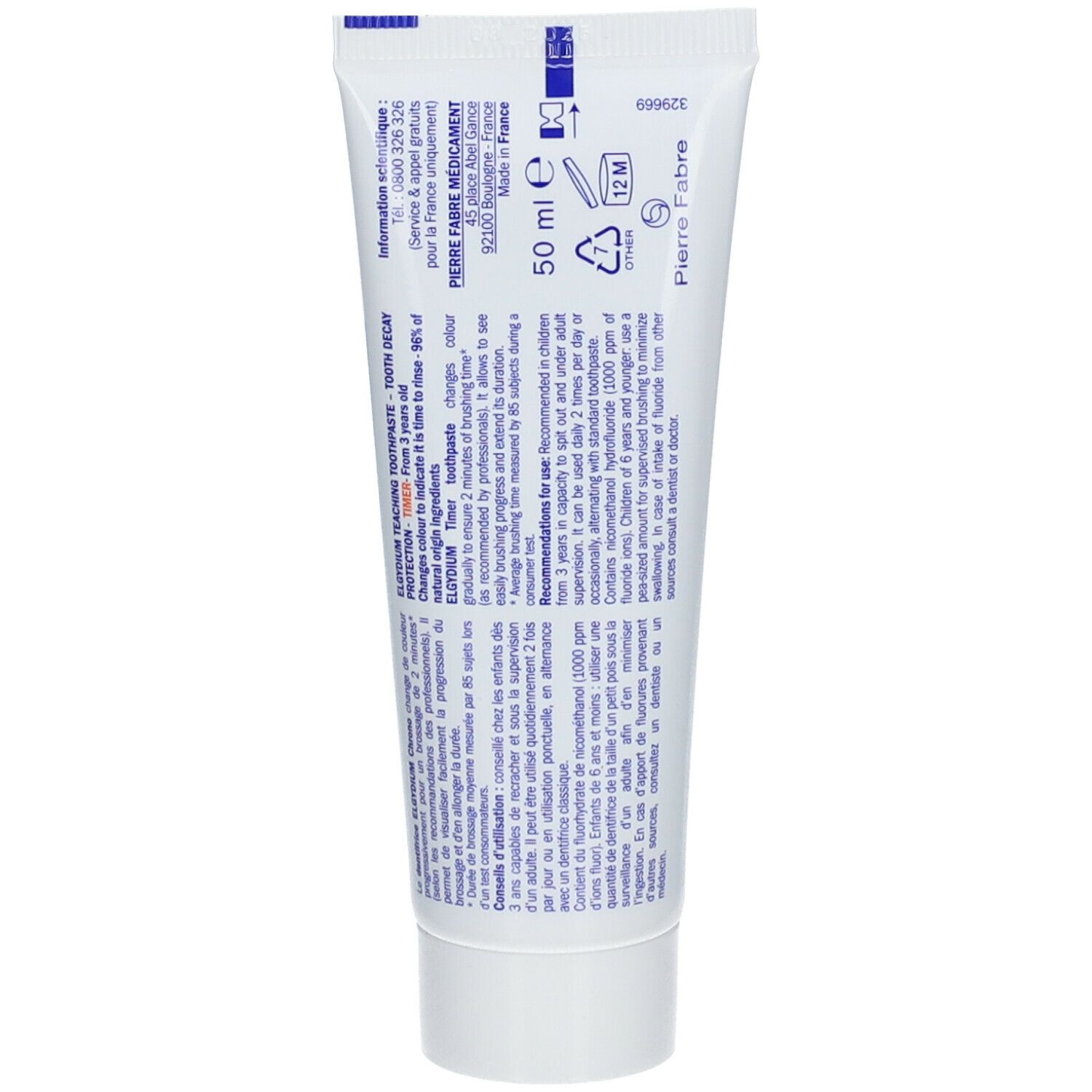ELGYDIUM DENTIFRICE EDUCATIF PROTECTION CARIES CHRONO - Dentifrice au Fluorinol, arôme fru