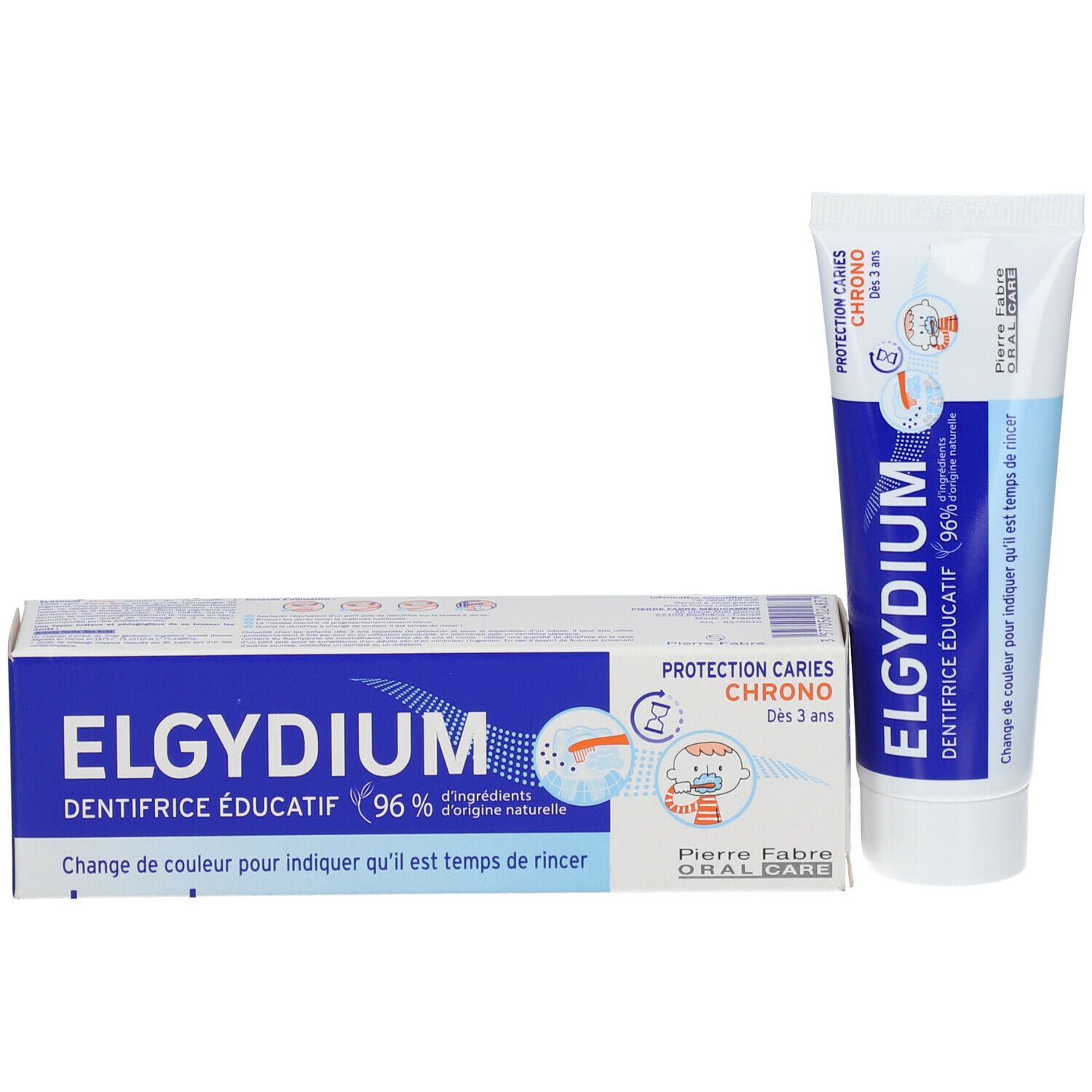 ELGYDIUM DENTIFRICE EDUCATIF PROTECTION CARIES CHRONO - Dentifrice au Fluorinol, arôme fru