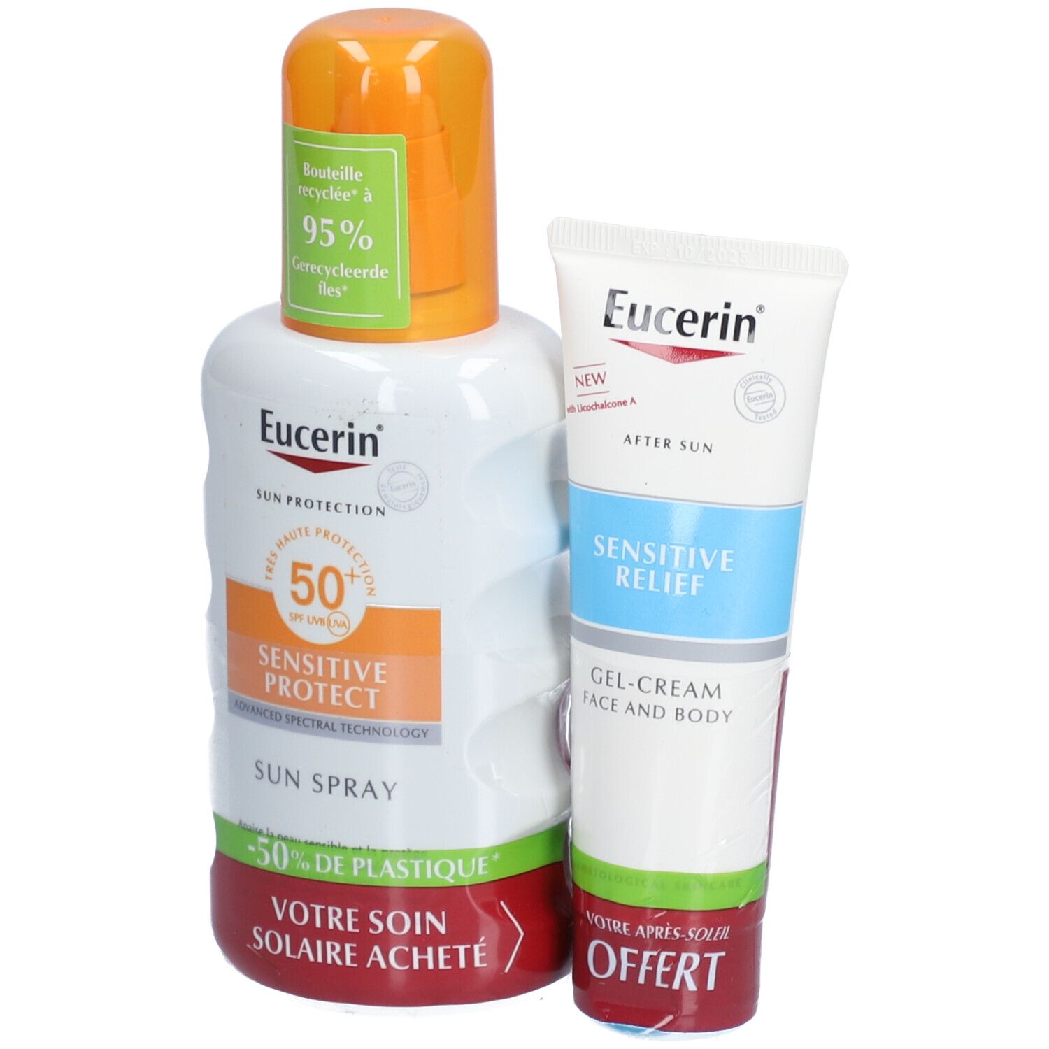 Eucerin® SUN SENSITIVE PROTECT Spray SPF 50+ et SENSITIVE RELIEF Gel-cream