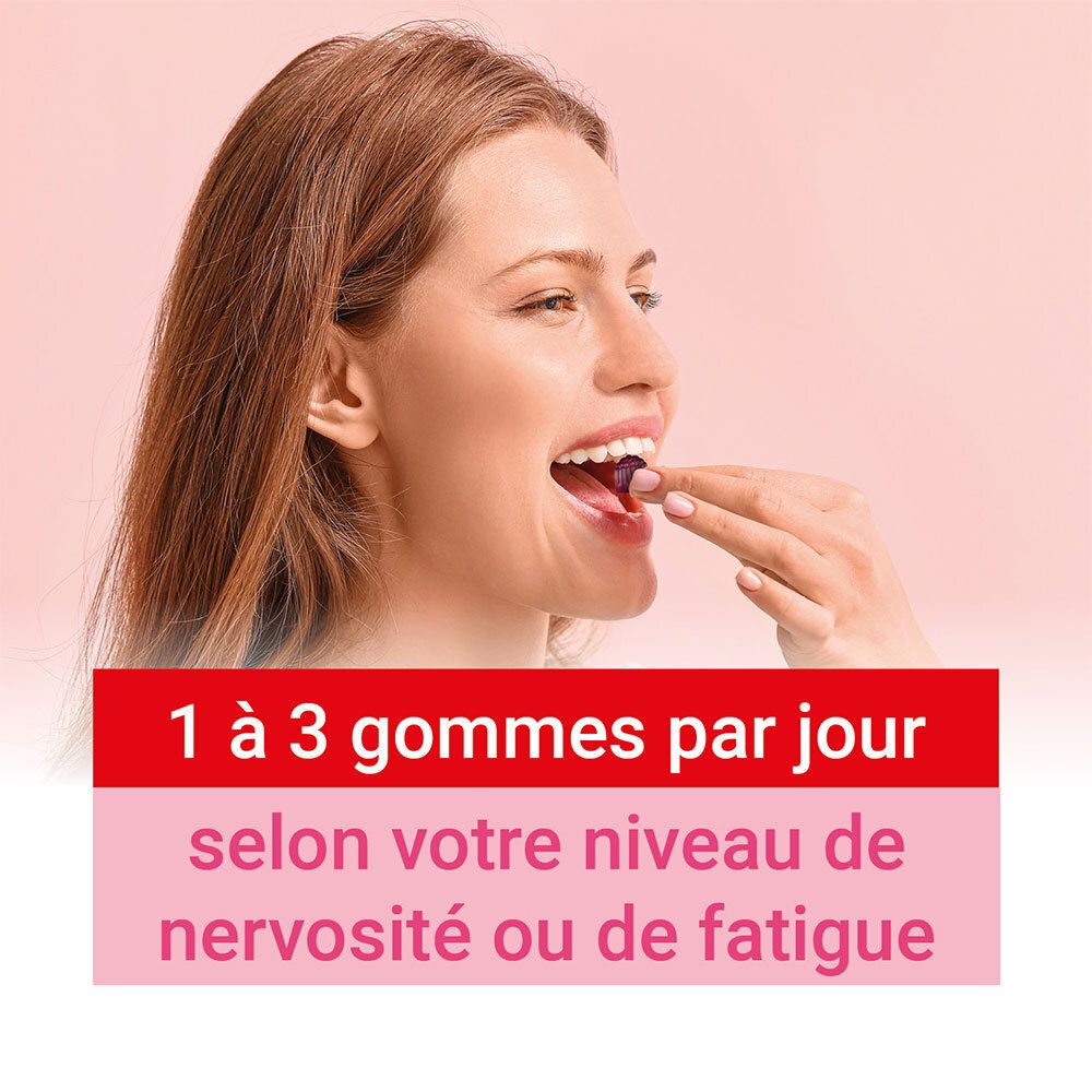 MAG 2 Gommes framboise à base de magnésium et vitamine B6 - complément alimentaire – 45 gummies