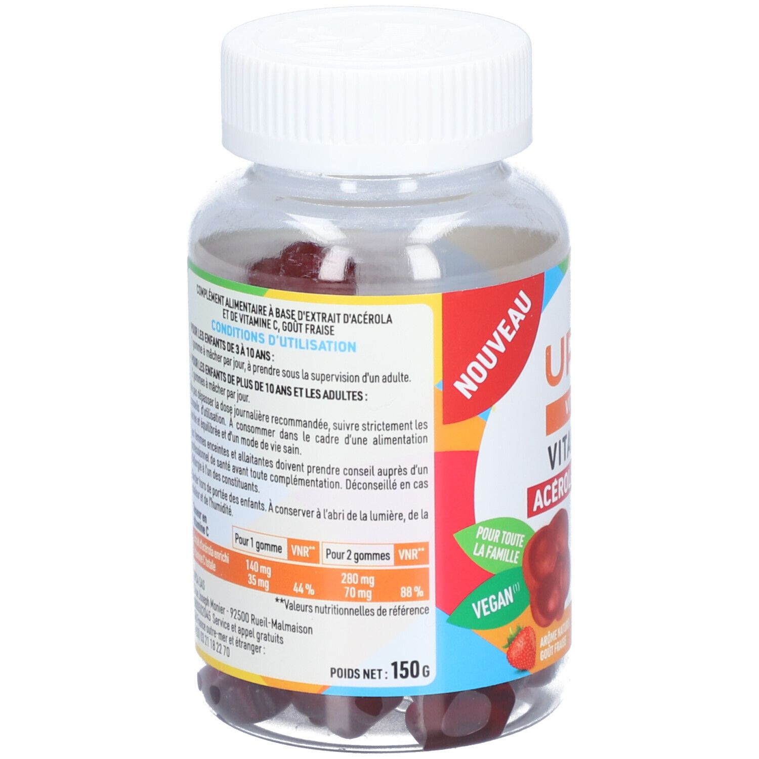 Acérola Vitamine C Naturelle à Croquer - Dès 12 Ans - 60 Comprimés - Neuf - Fabriqué En France