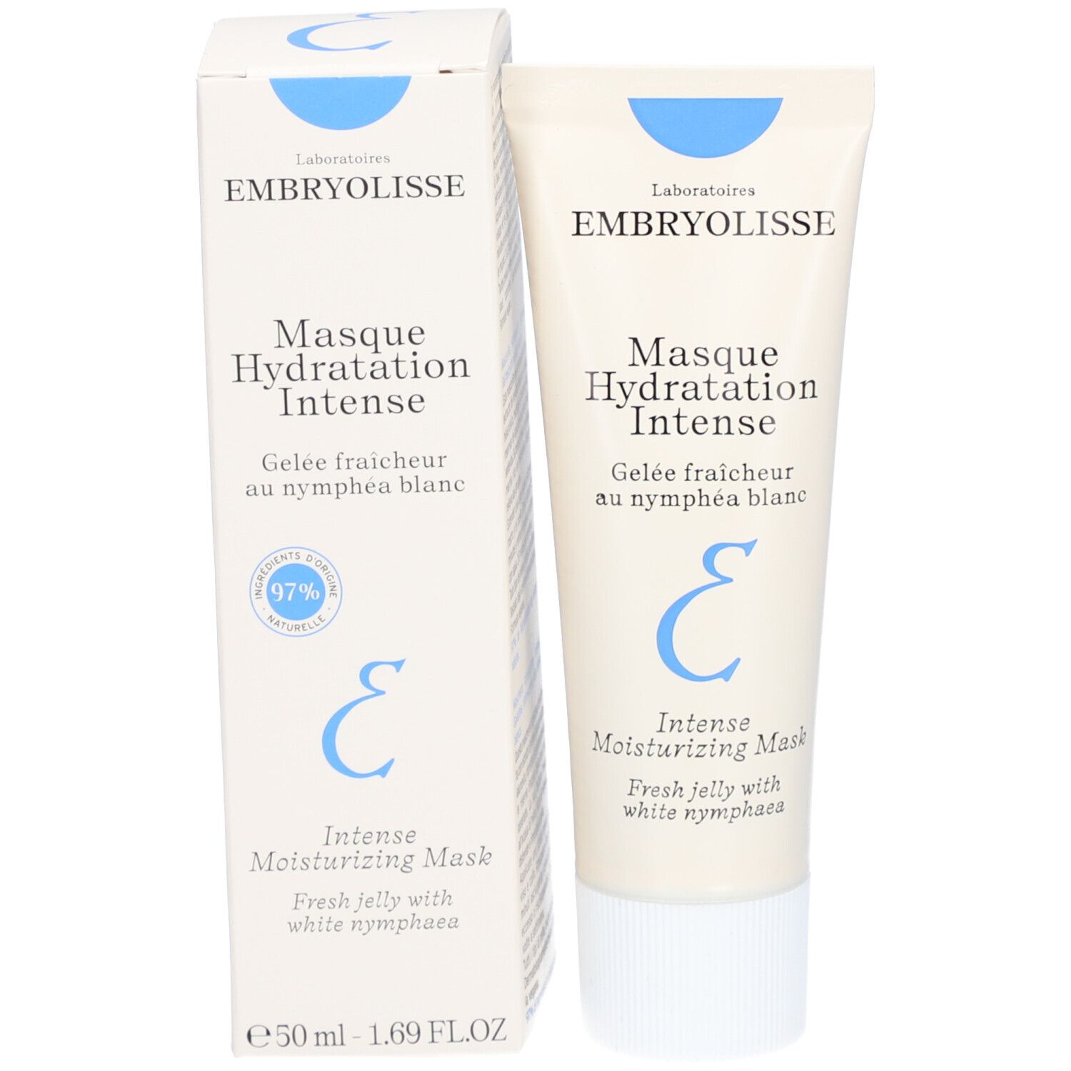 Produkt und Verpackung. Tube und Schachtel. Produktname und Logo. Schachtel mit 97% natürlichen Inhaltsstoffen.