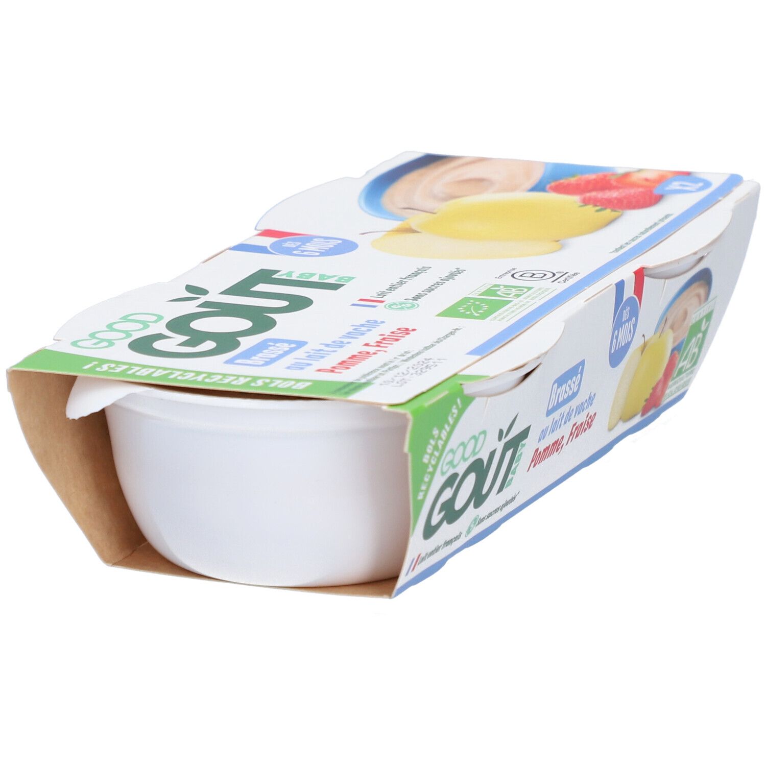 Good Goût Gebraut aus Vollmilch von der Kuh Apfel-Erdbeere