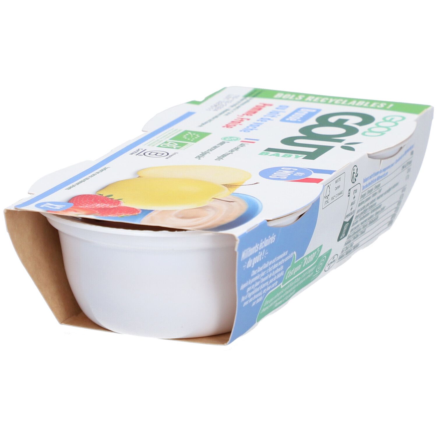 Good Goût Gebraut aus Vollmilch von der Kuh Apfel-Erdbeere