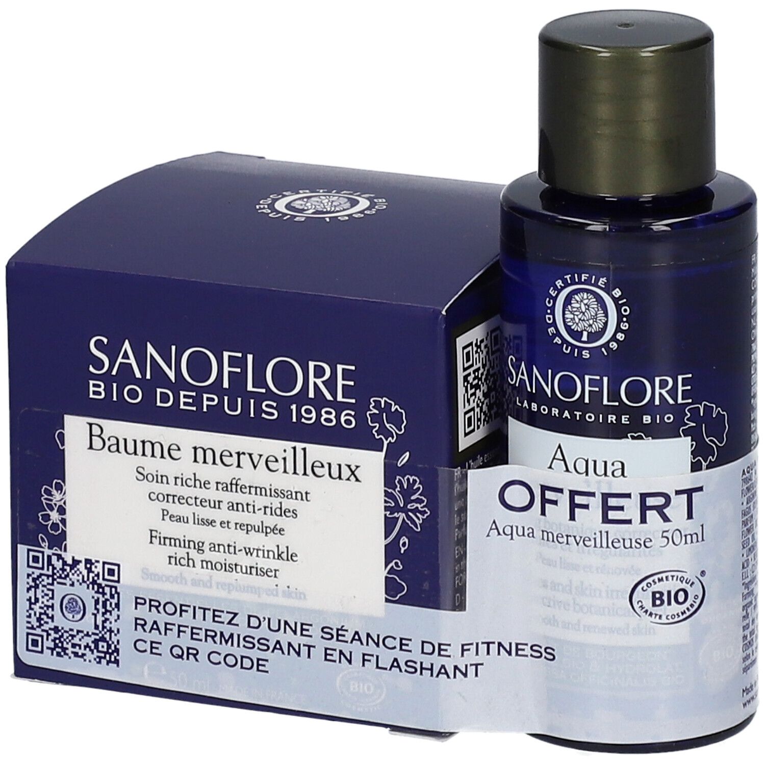 SANOFLORE Baume Merveilleux + Mini Aqua Merveilleuse Certifié Bio