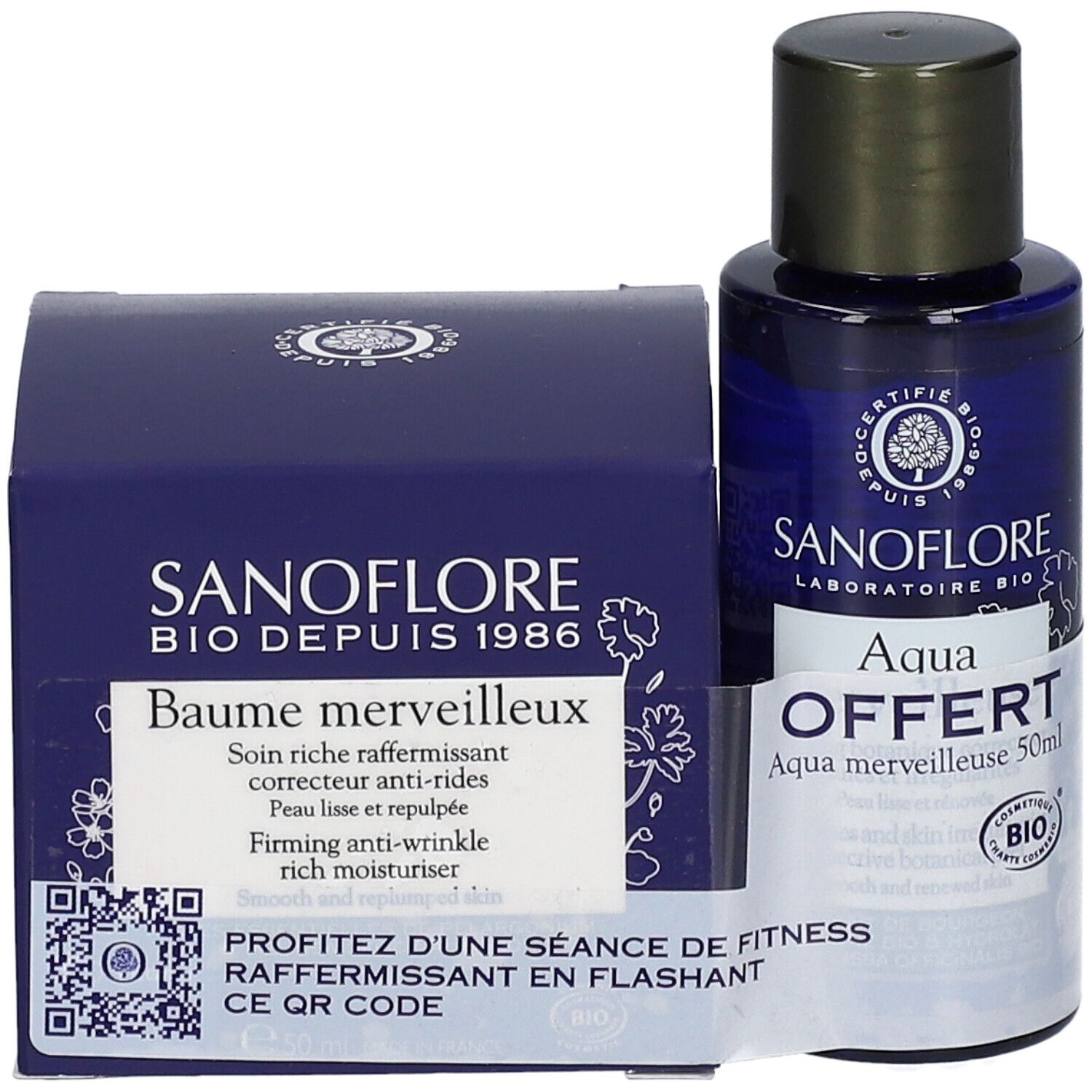 SANOFLORE Baume Merveilleux + Mini Aqua Merveilleuse Certifié Bio