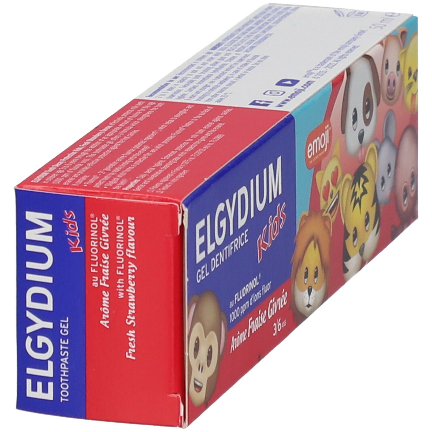 ELGYDIUM KIDS Zahngel Emoji Aroma Frozen Erdbeere
