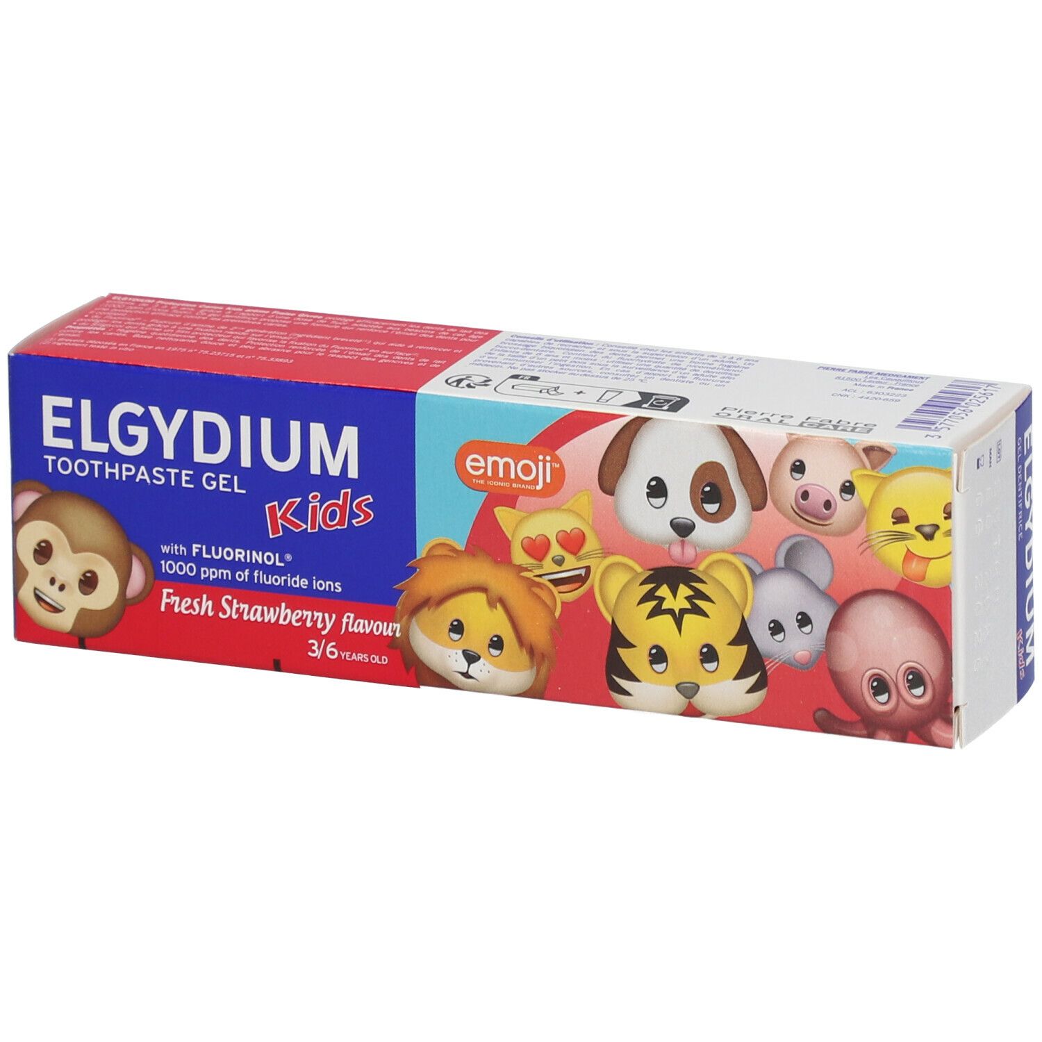 ELGYDIUM KIDS Zahngel Emoji Aroma Frozen Erdbeere