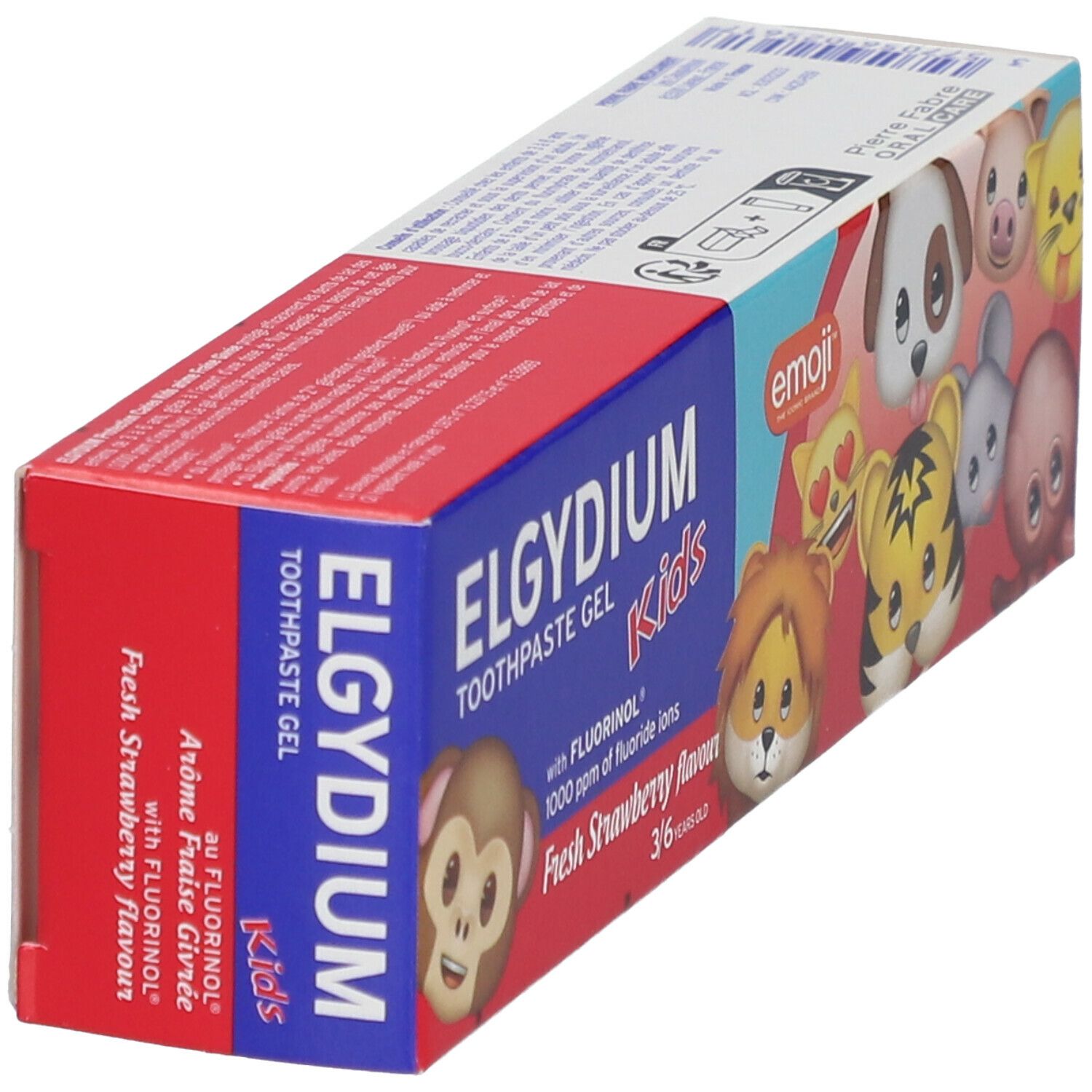 ELGYDIUM KIDS Zahngel Emoji Aroma Frozen Erdbeere