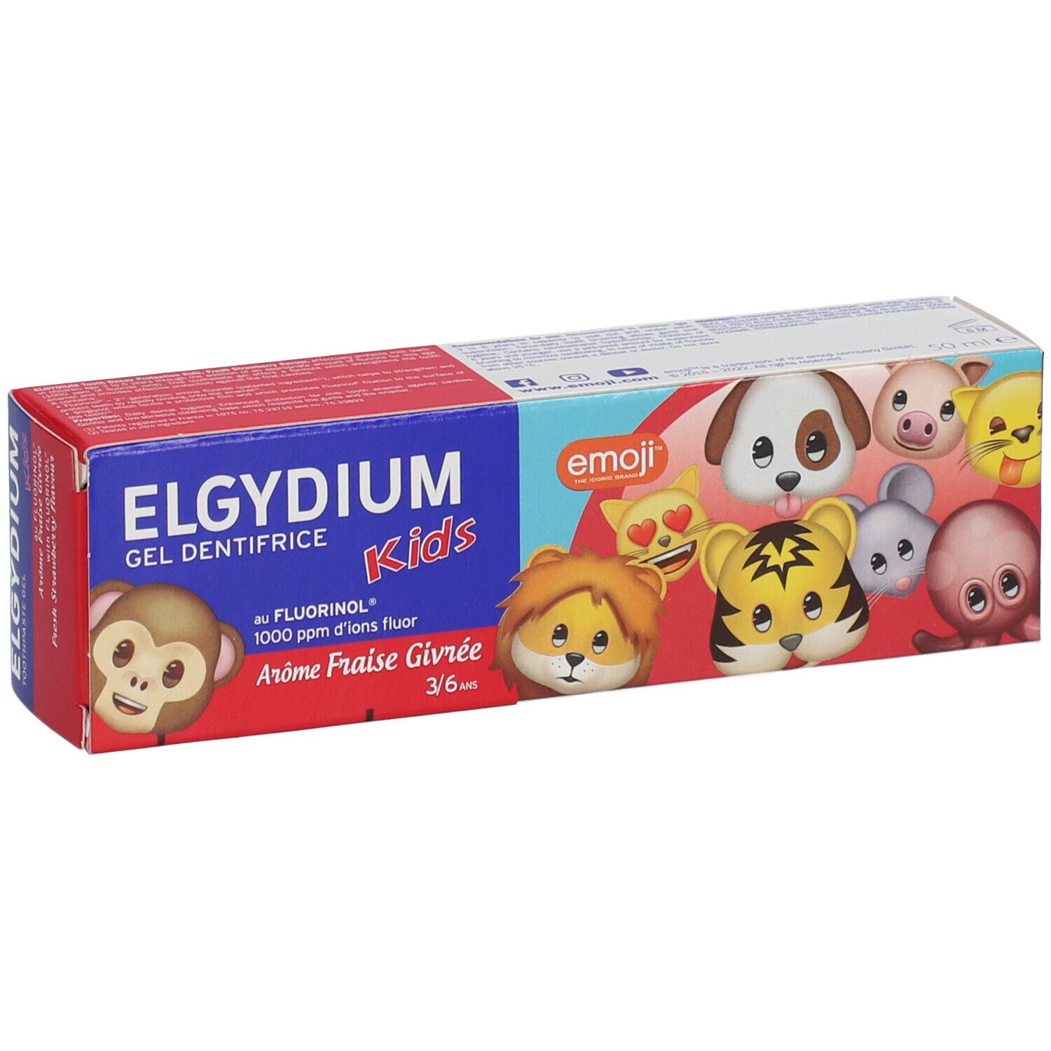 ELGYDIUM KIDS Zahngel Emoji Aroma Frozen Erdbeere