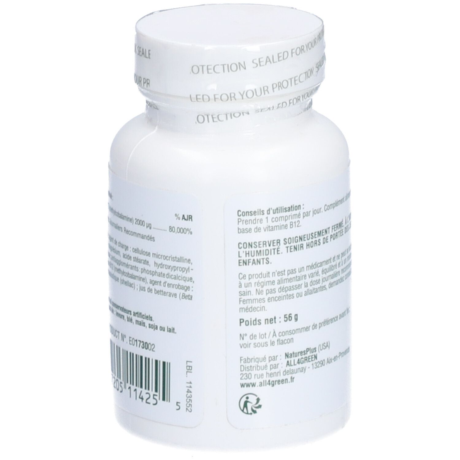 NATURE'S+ VIT B12 2000UG LP CPR 60