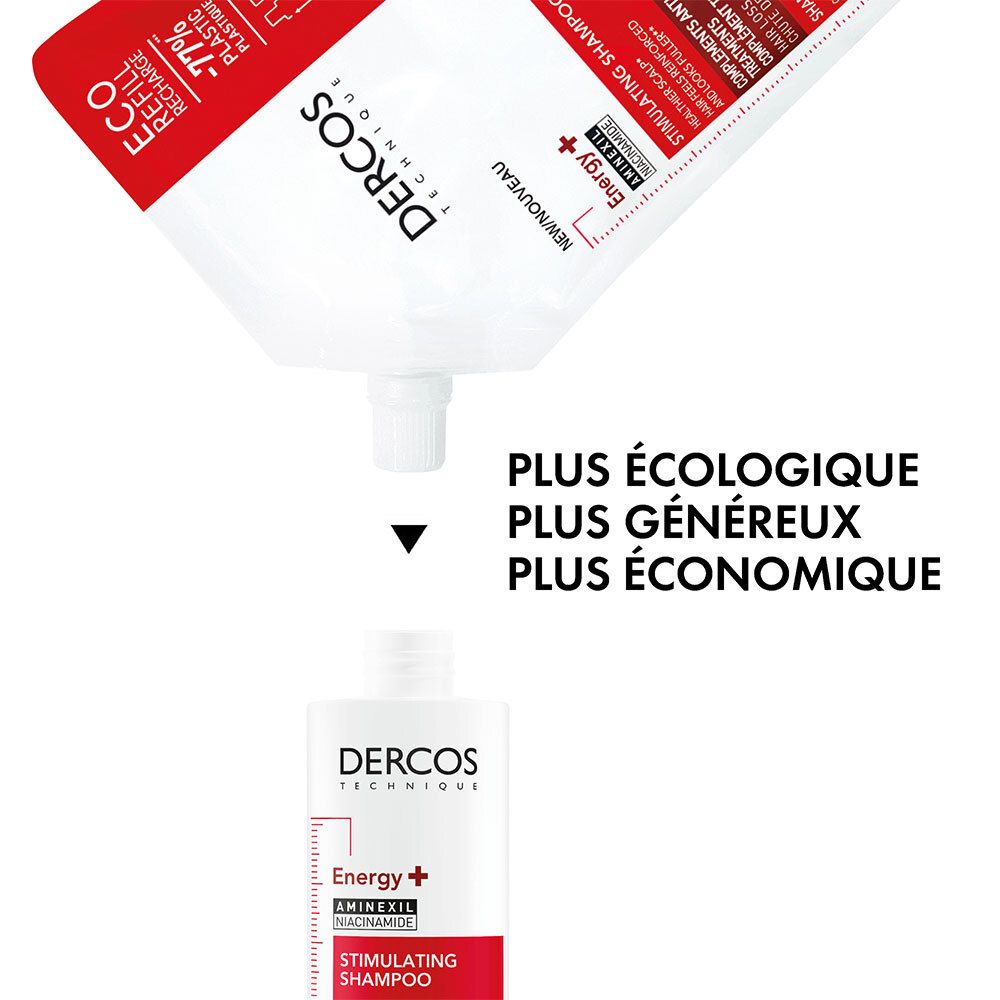 Dercos Technique Eco-recharge Shampooing Energy+ 500ML