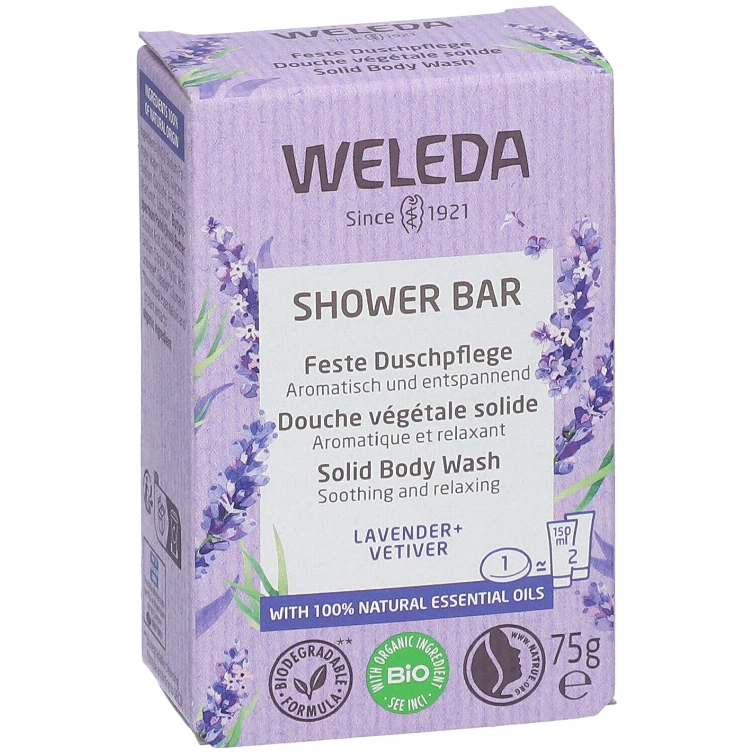 WELEDA Bio Vegetarische Dusche Solide Lavender & Vetiver