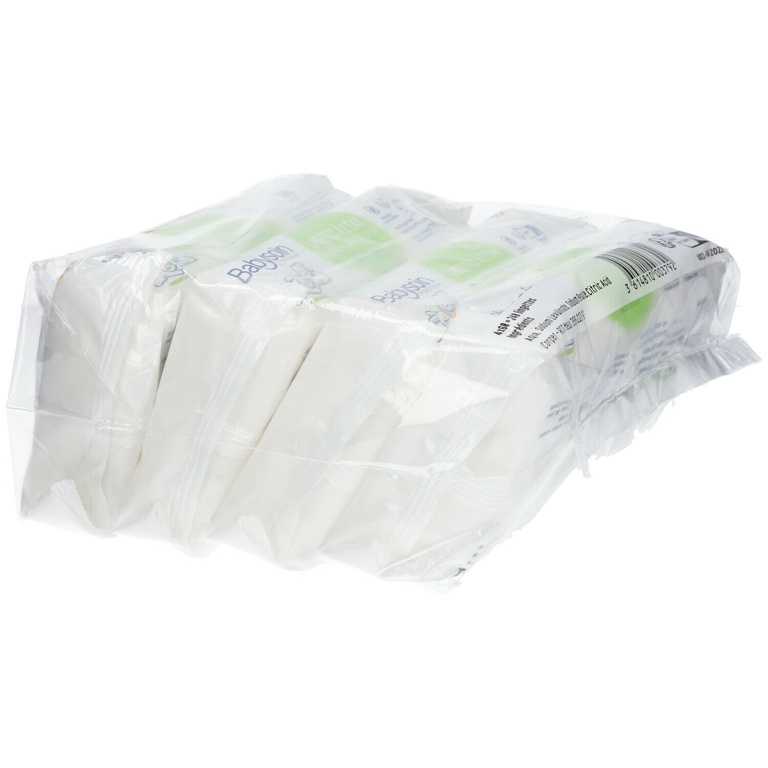 BABYSOIN - Wasserbasierte Tücher mit ZERTIFIZIERTER COSMOS NATURAL - Körper, Gesicht, Sitz - Parfümfrei - Beutel 60X4