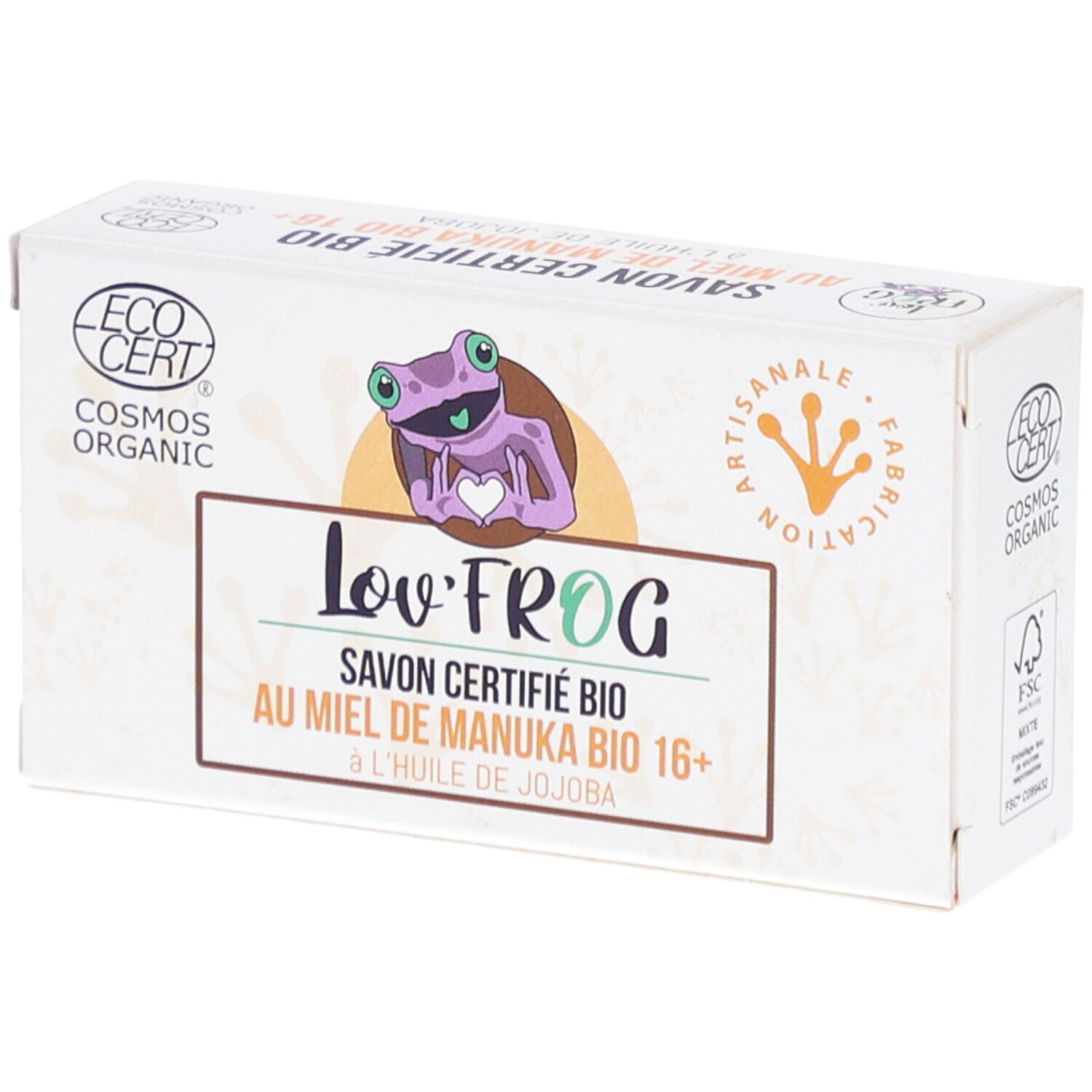 Lov'Frog Zertifizierte Bio-Seife mit Manuka Honig Bio 16+