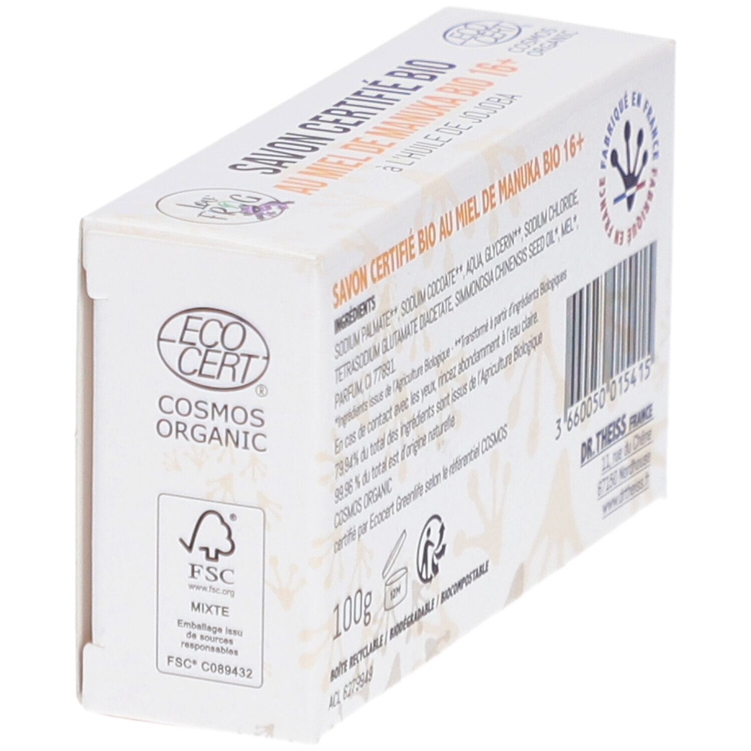 Lov'Frog Zertifizierte Bio-Seife mit Manuka Honig Bio 16+