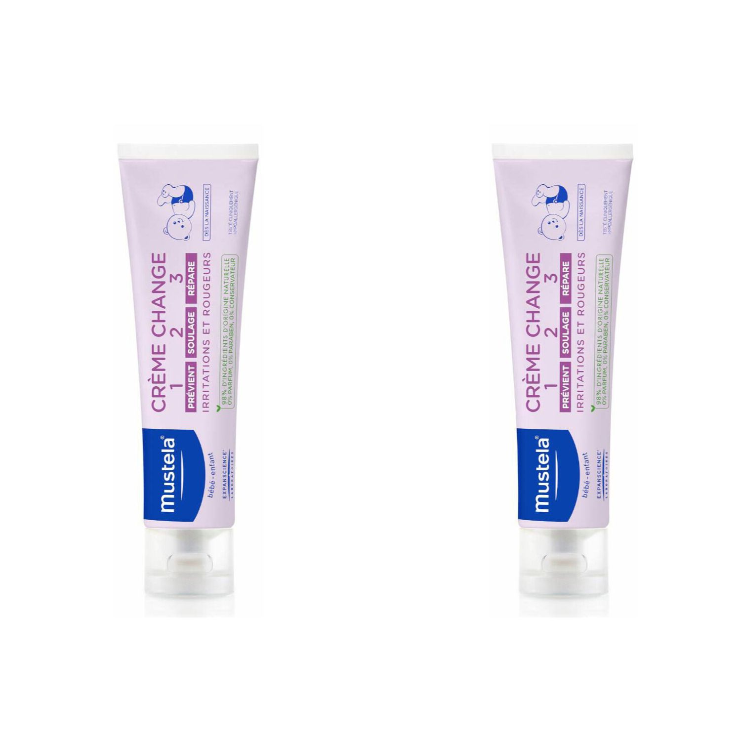  mustela® Crème change 1 2 3