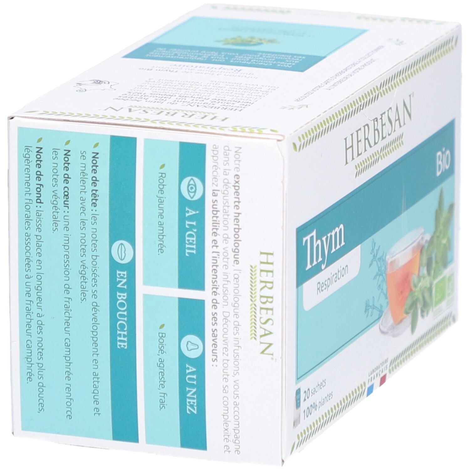 Herbesan Bio Thym Infusion Confort Respiratoire