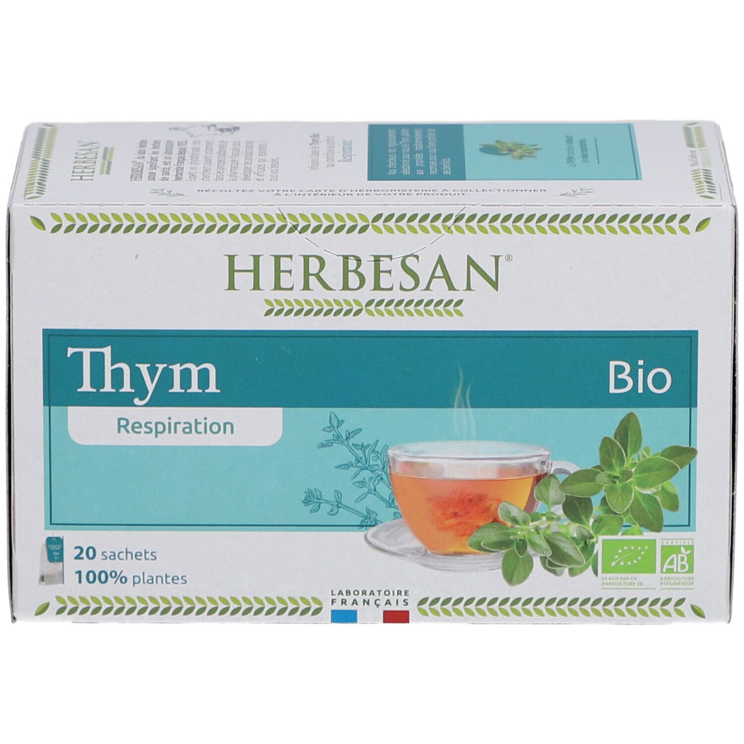Herbesan Bio Thym Infusion Confort Respiratoire